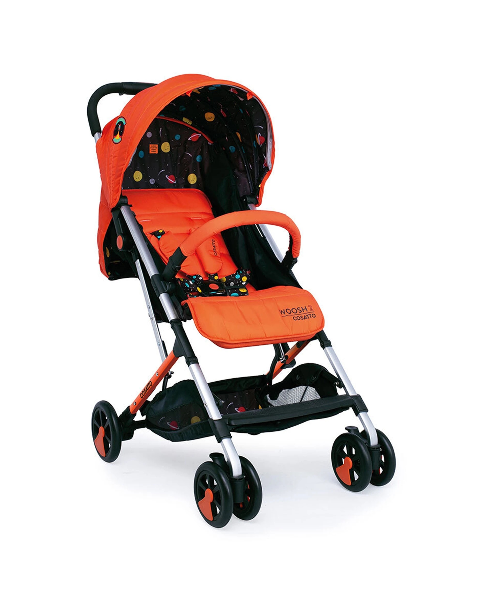 3 Cosatto Woosh 2 Stroller w/ Bumper Bar 0m+ Lightweight Compact Fold Easy Spaceman - Multi, 3 of 5