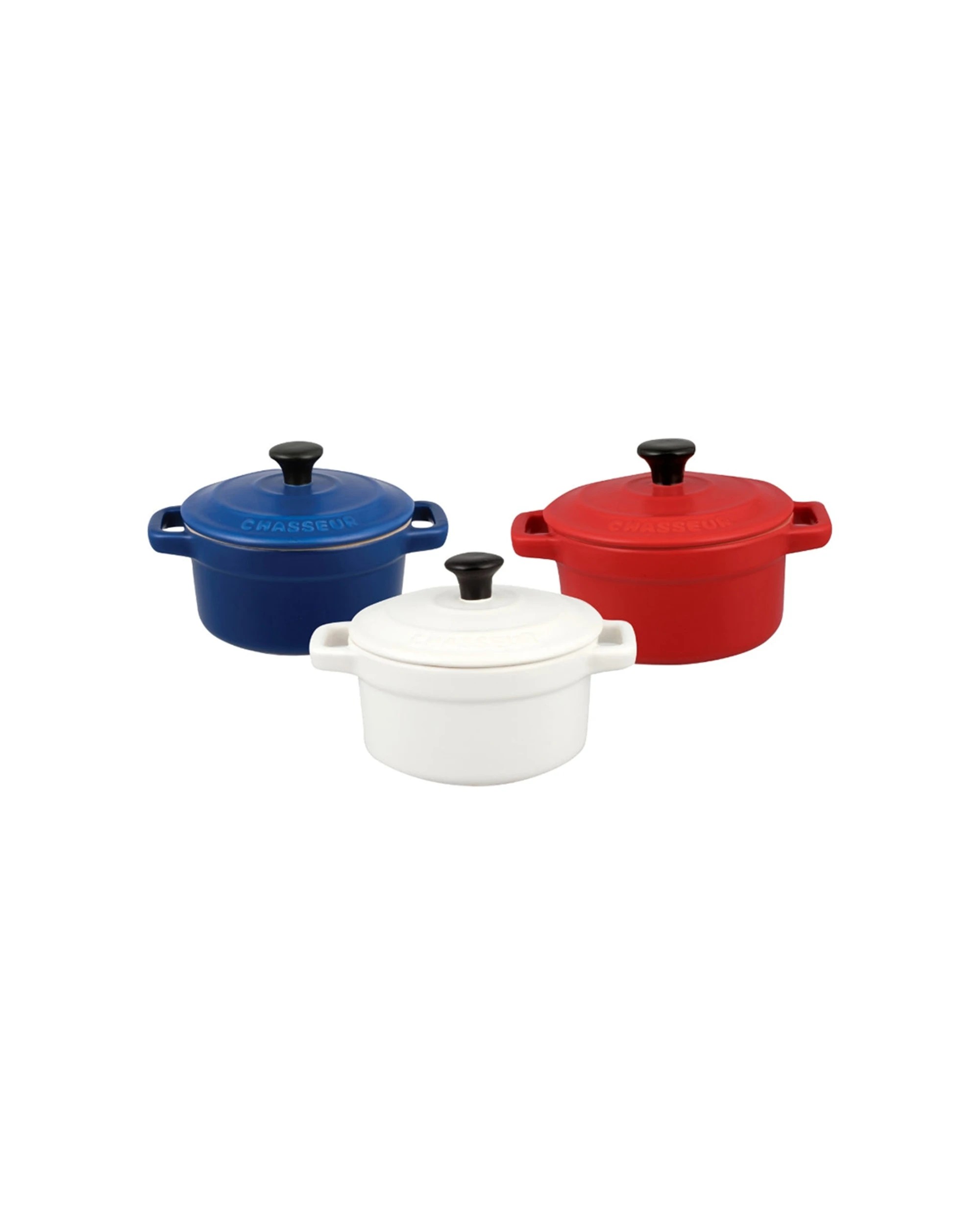 1 Chasseur 3pc Celebration Cocotte Set Stoneware Vacuum Insulated Leakproof Proof - Multi, 1 of 1