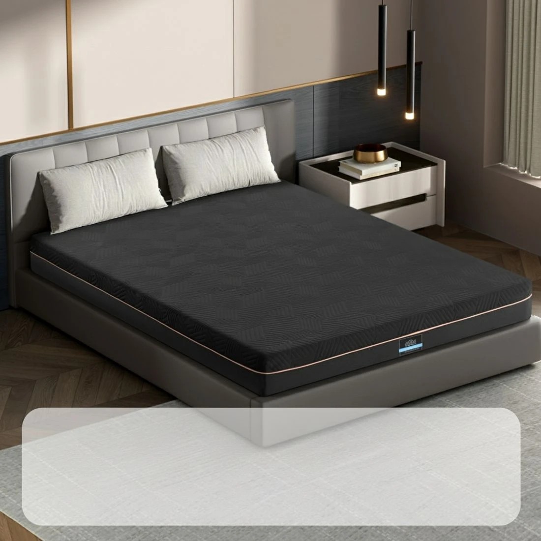 4 Giselle 18cm Memory Foam Mattress Green Tea Foam Cool Gel Foam Mattresses - King Bed - Black, 4 of 10