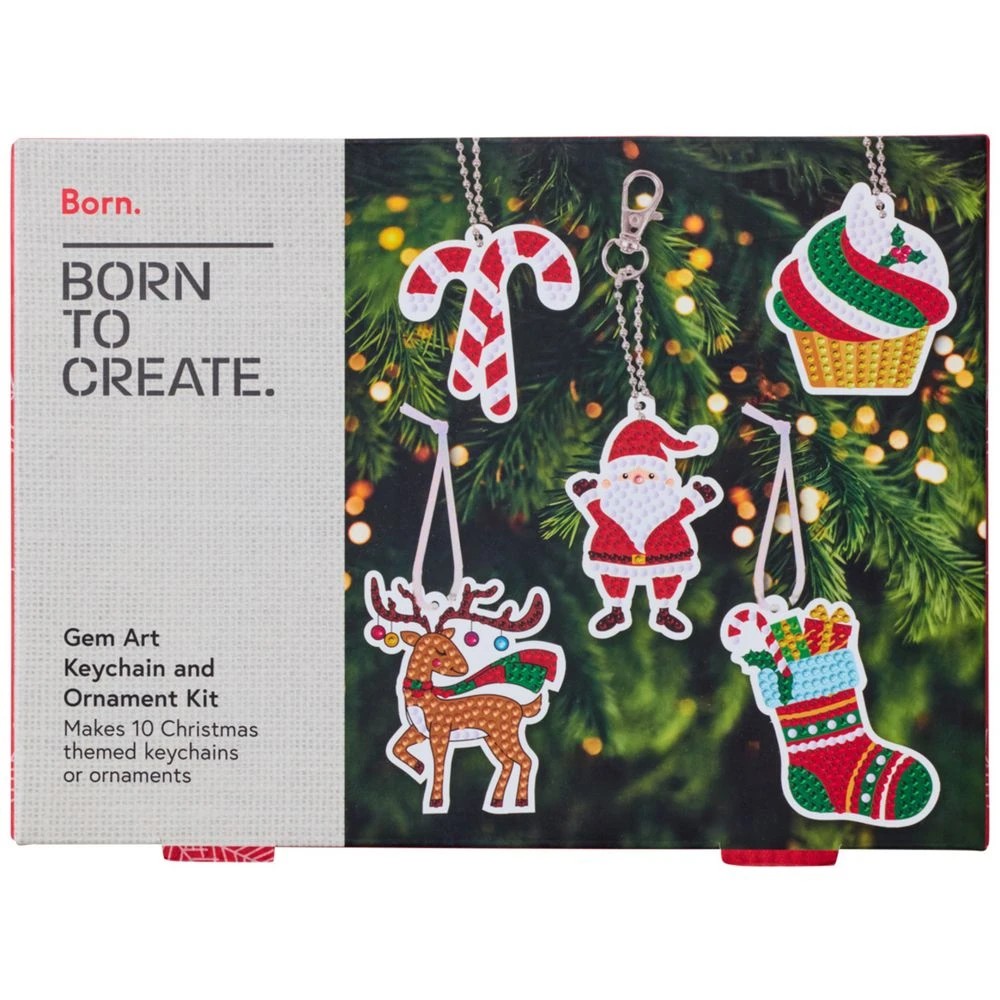 1 Born Christmas Gem Art Keychain, 1 of 3