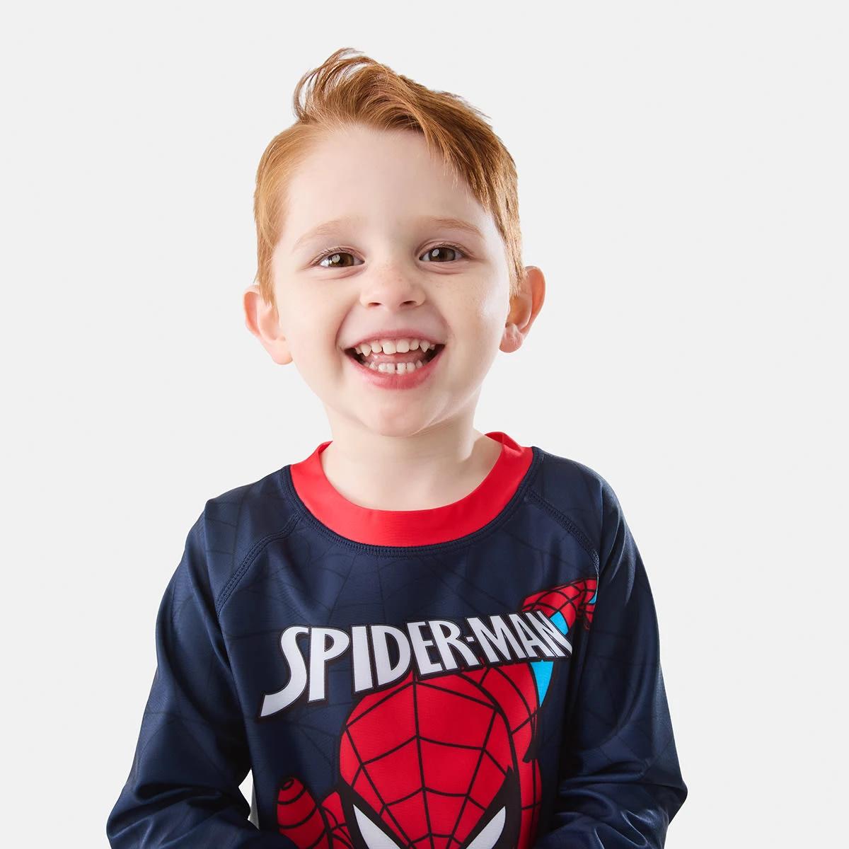 3 Spider-Man License Long Sleeve Rash Vest Spiderman, 3 of 8