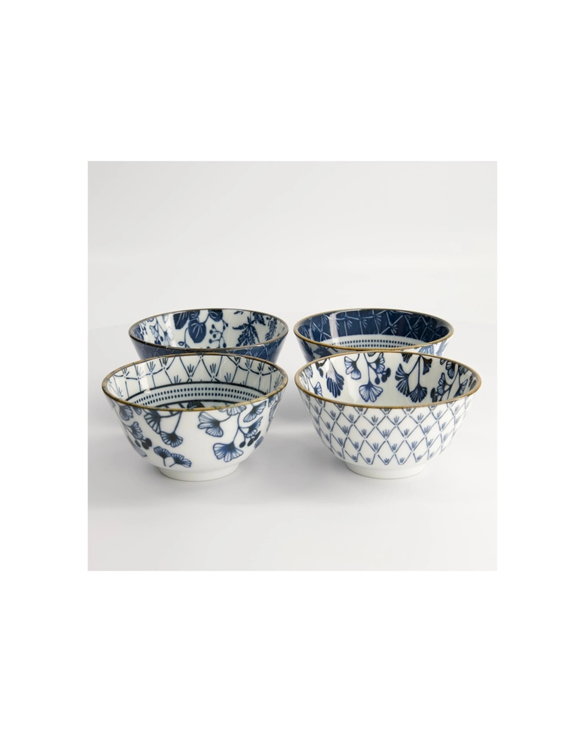 3 Tokyo Design 4pc Studio Flora Japonica Rice Bowl Set 12cm Mixed, 3 of 7