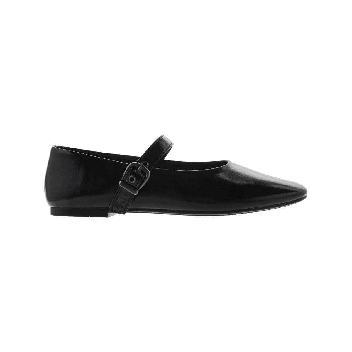 1 Soft Strap Ballet Flats BLACK, 1 of 3