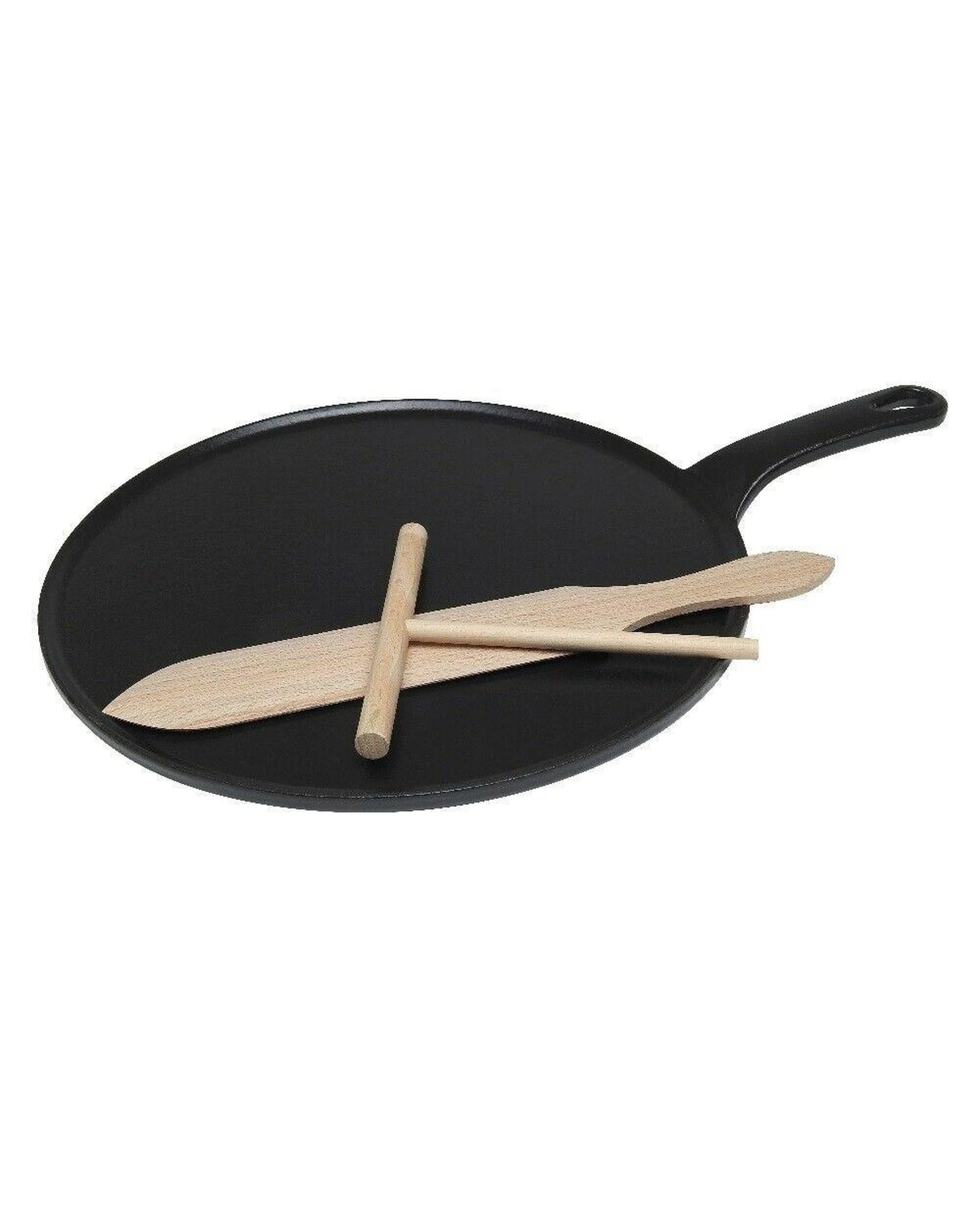 1 Chasseur Crepe Pan Cast 30cm Iron  Black Onyx, 1 of 3