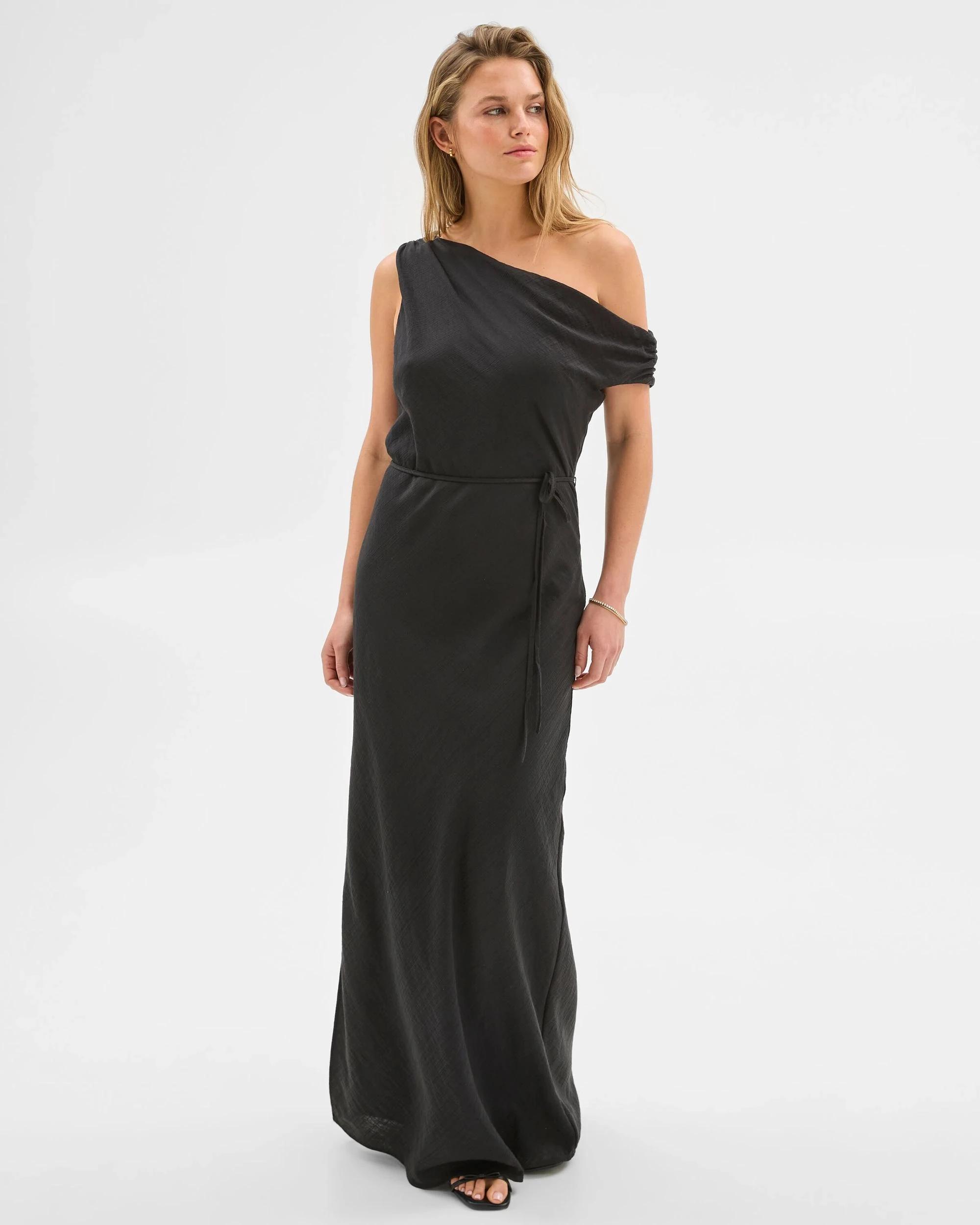 2 Off The Shoulder Midi Dress - Lily Loves BLACK, 2 of 7