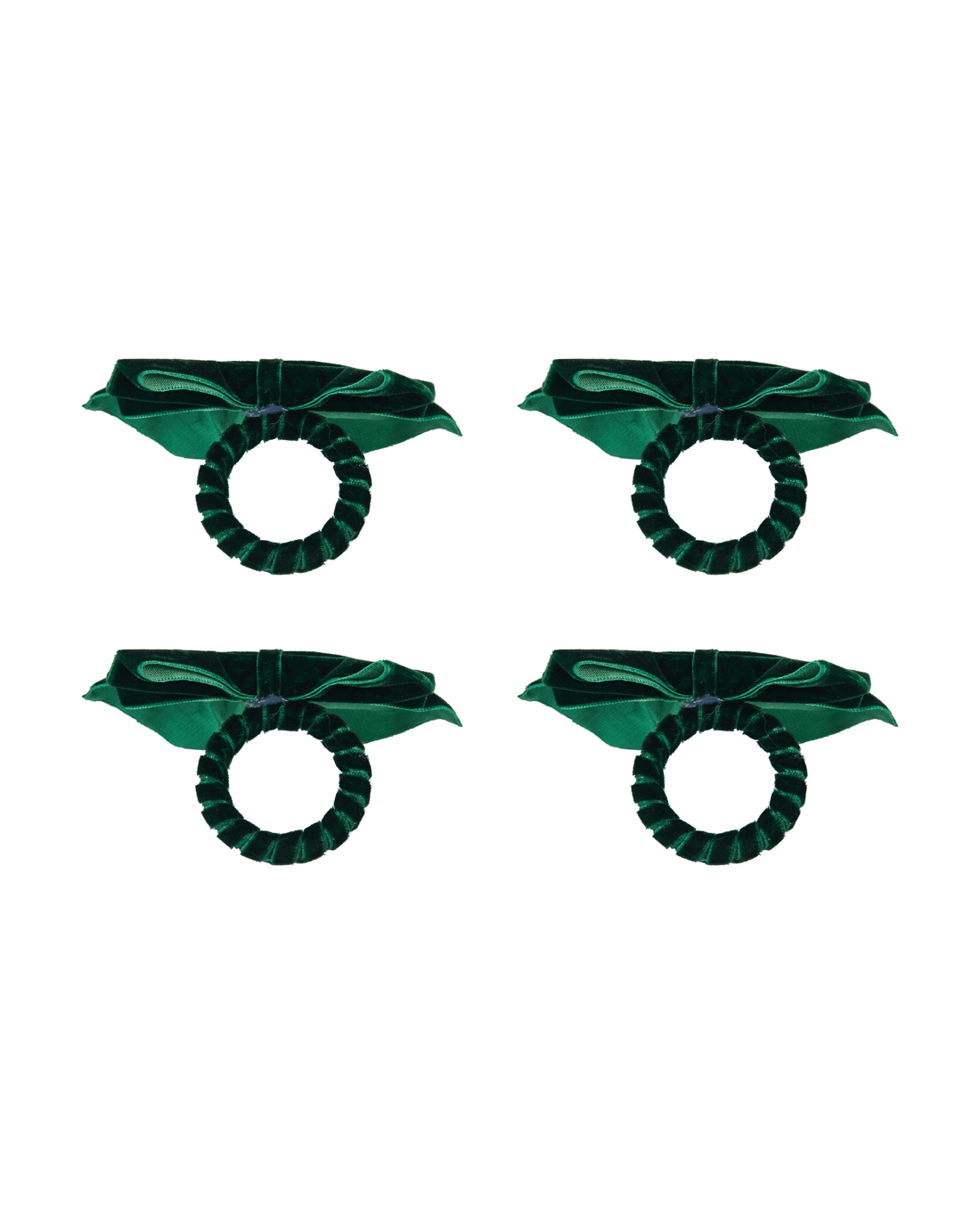 3 4 Pack Green Bow Napkin Rings, 3 of 4