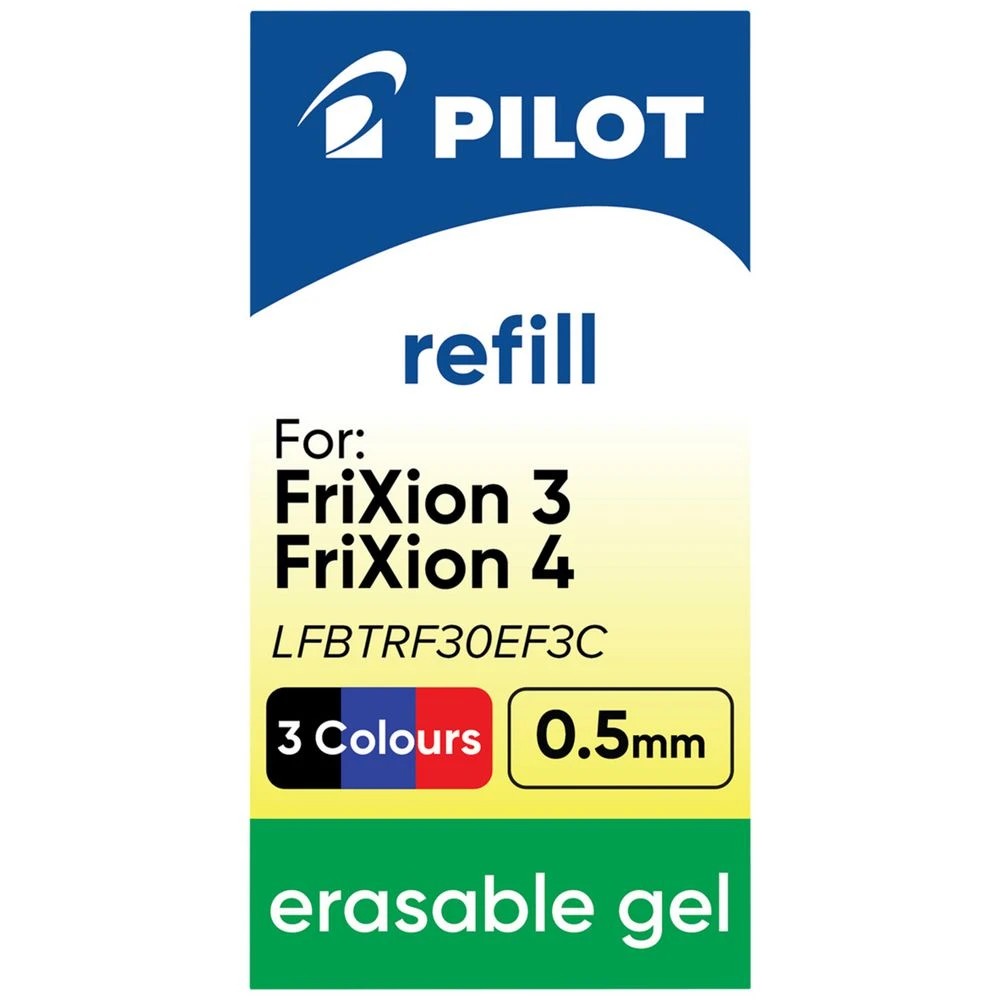 4 PILOT Frixion Erasable Gel Ink Refill 0.5mm Green, 4 of 7