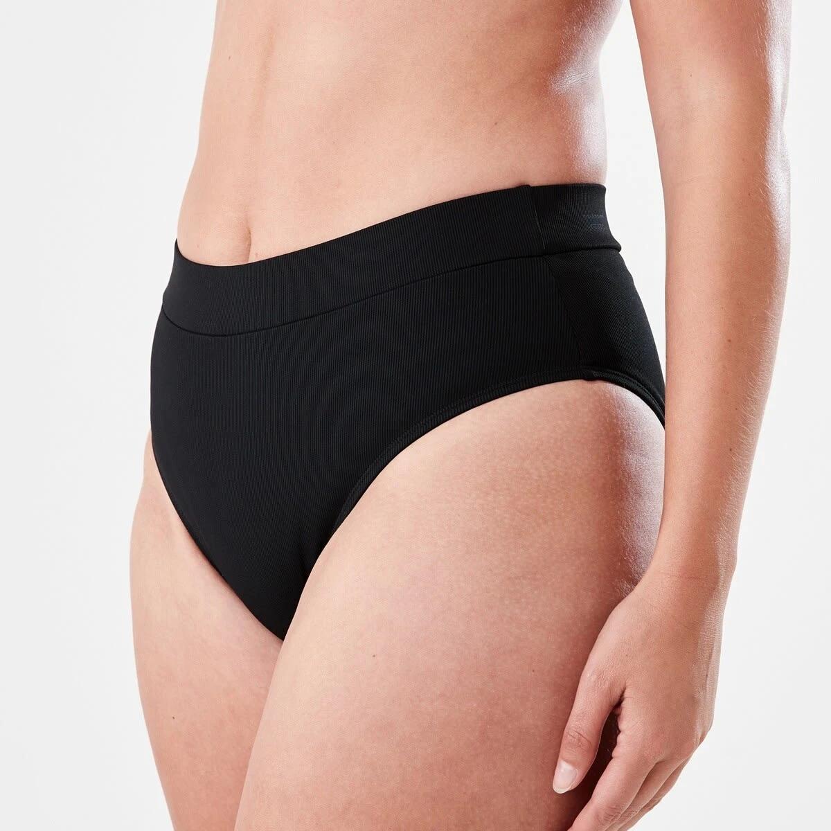 2 Ribbed Shapewear High Waist Bikini Briefs BLACK, 2 of 5