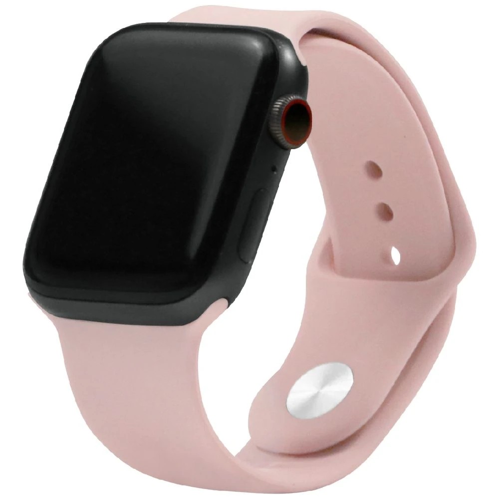 1 Otto Apple Watch Silicone Band Series 4-9/SE 44-45mm Blush, 1 of 4