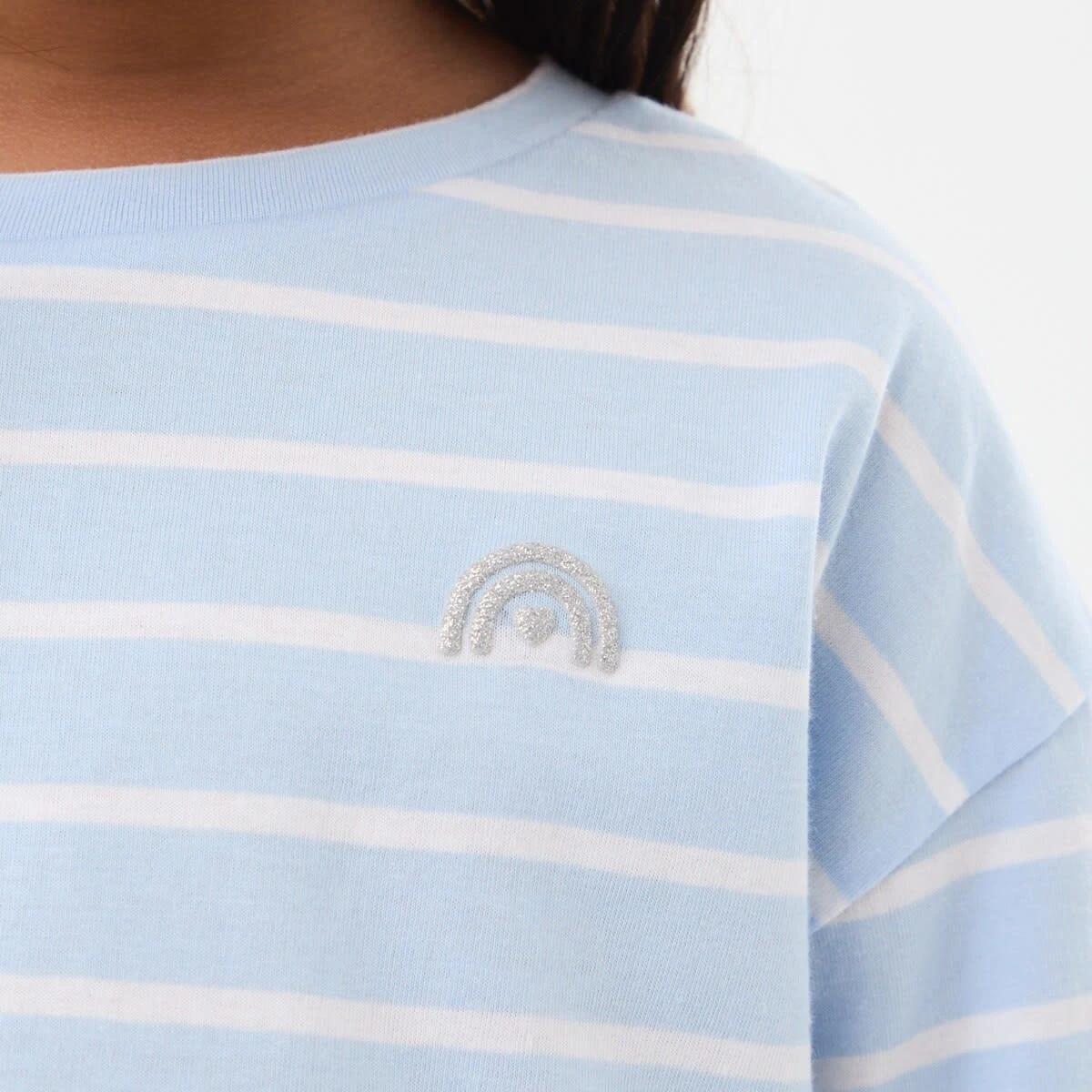 4 Short Sleeve Stripe T-shirt Blu Stripe, 4 of 8