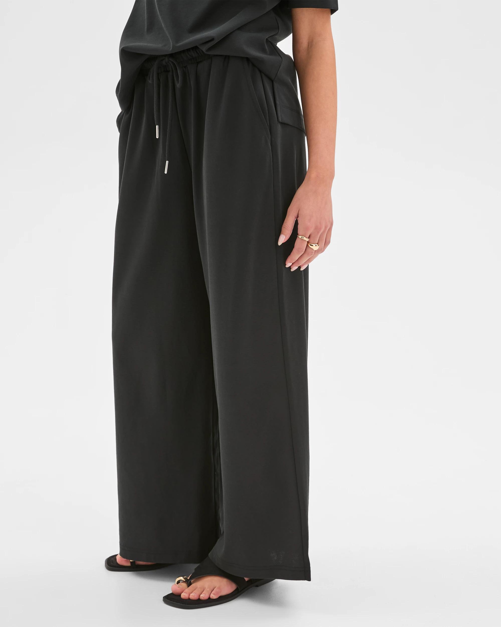 4 Target Petites Relaxed Drape Pants WASHED BLACK, 4 of 7