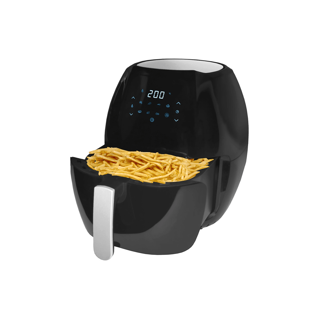 1 8l Digital Air Fryer Electric 1800w Non Stick W/rack Less Oil Fries Cooking - Black, 1 of 3
