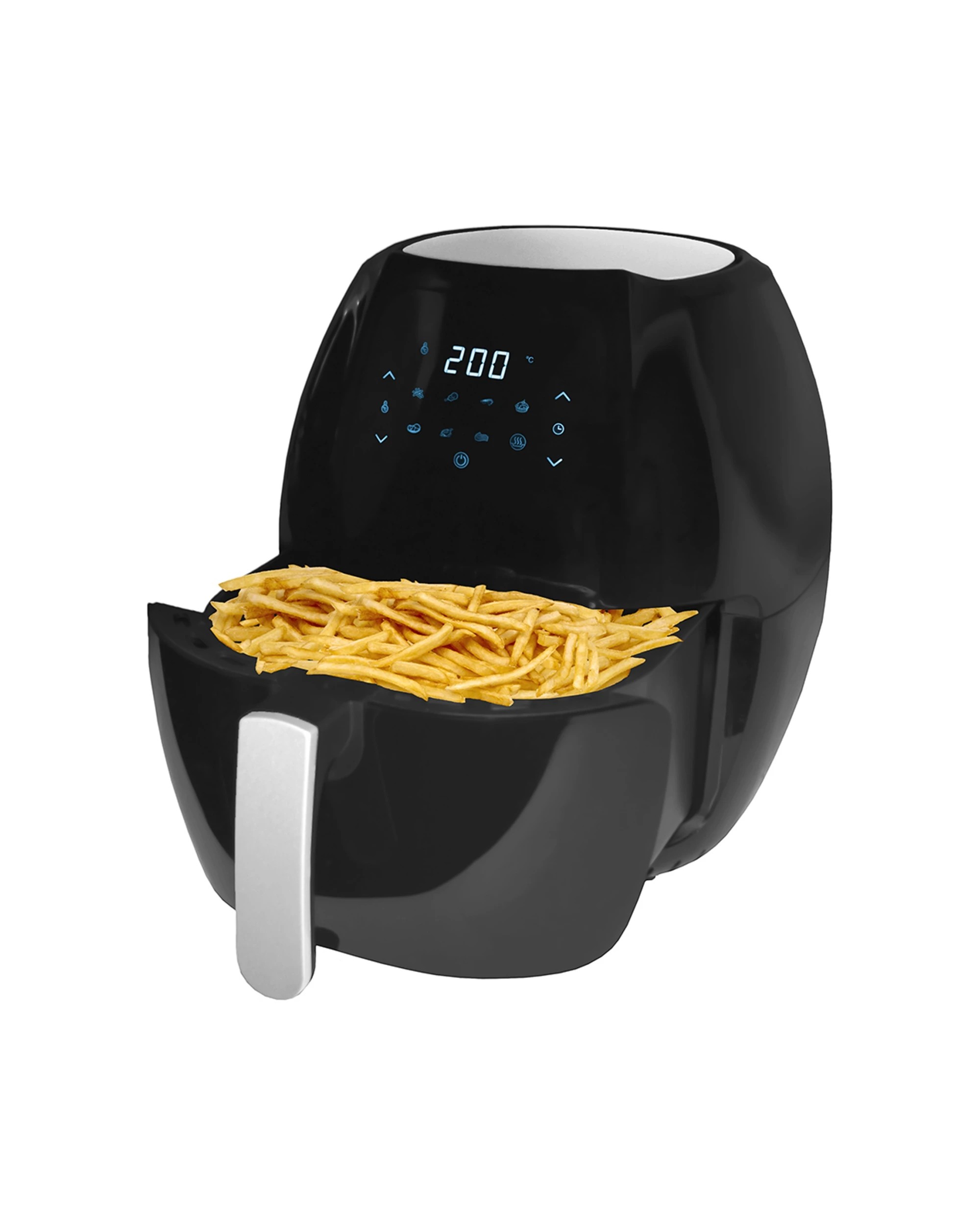 1 8l Digital Air Fryer Electric 1800w Non Stick W/rack Less Oil Fries Cooking - Black, 1 of 3
