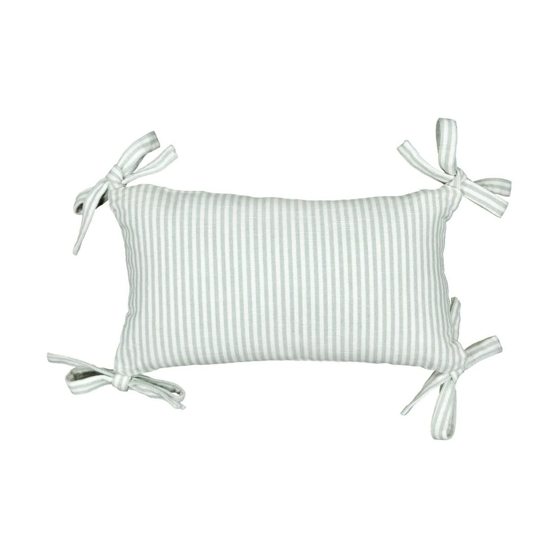 3 Stripe Bow Cushion - Sage, 3 of 5