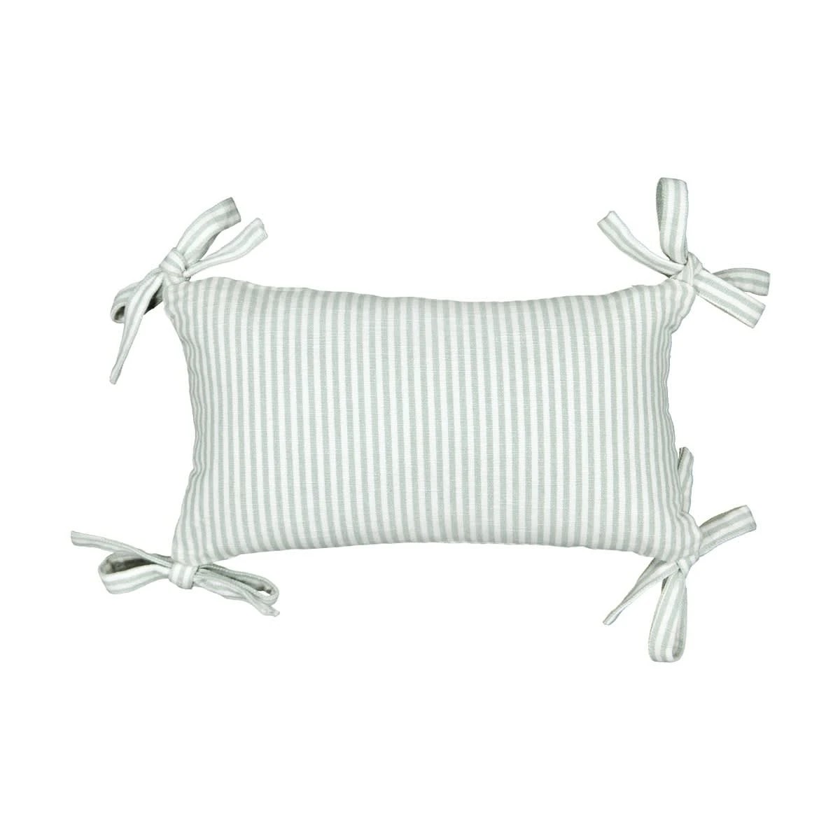 3 Stripe Bow Cushion - Sage, 3 of 5