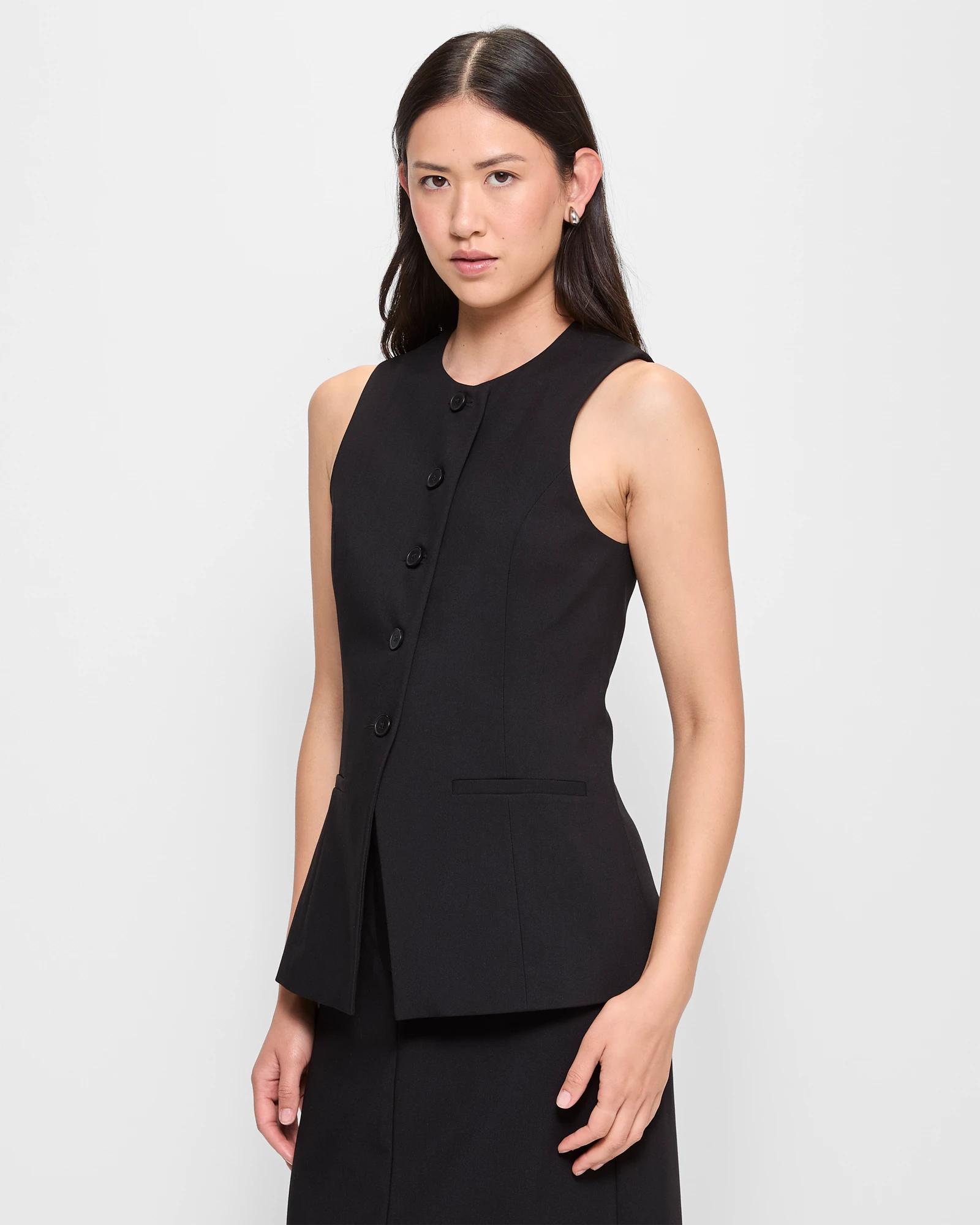 3 Classic Longline Waistcoat - Preview BLACK, 3 of 5