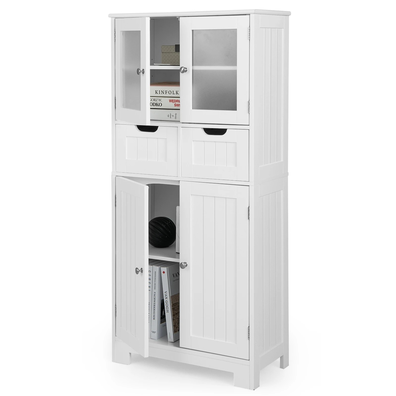 4 Costway Floor Storage Cabinet Kitchen Pantry Cupboard Multifunctional Organizer, 4 of 4