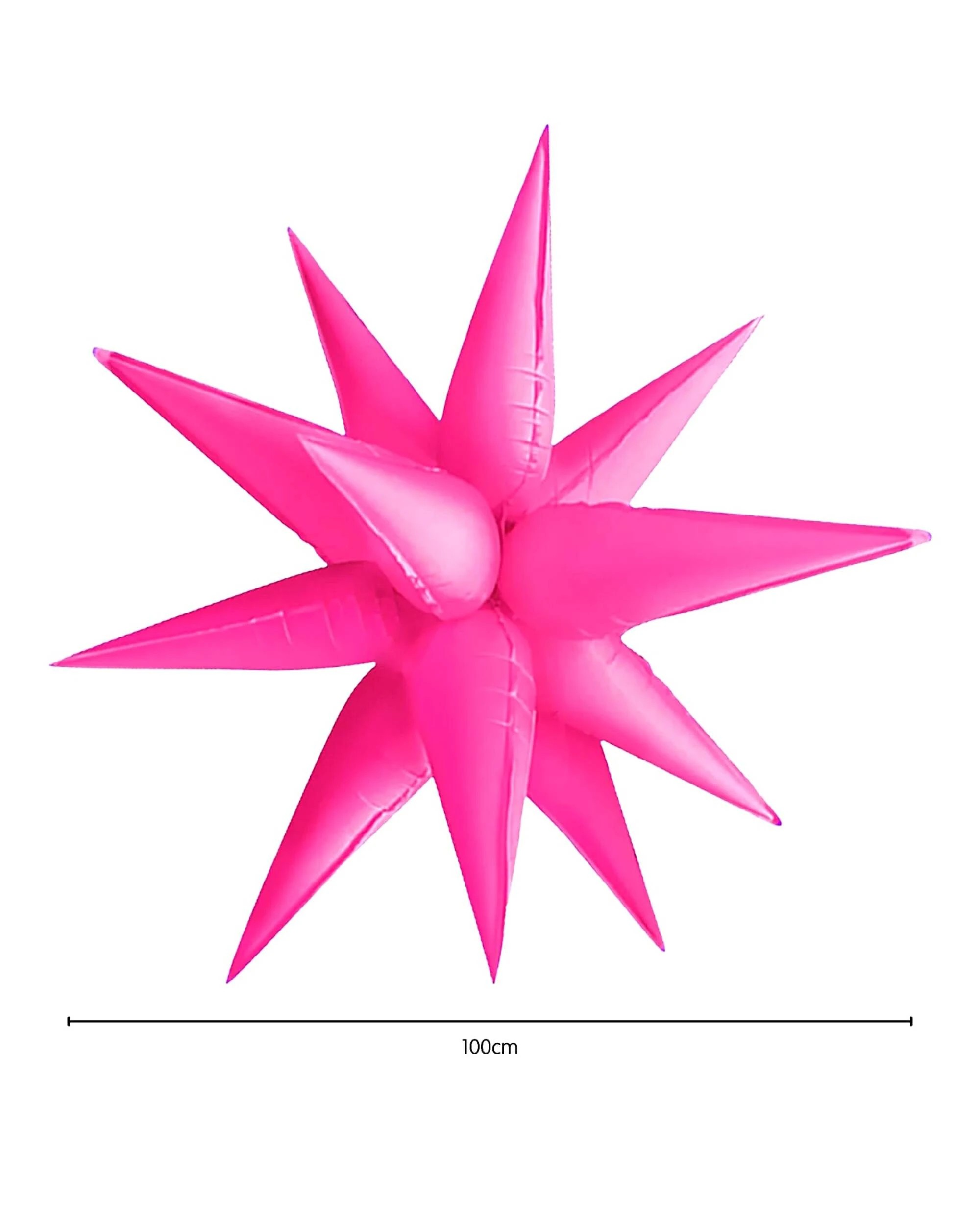 2 Alpen Neon Matte Supershape Starburst Balloon 100cm - Pink, 2 of 4