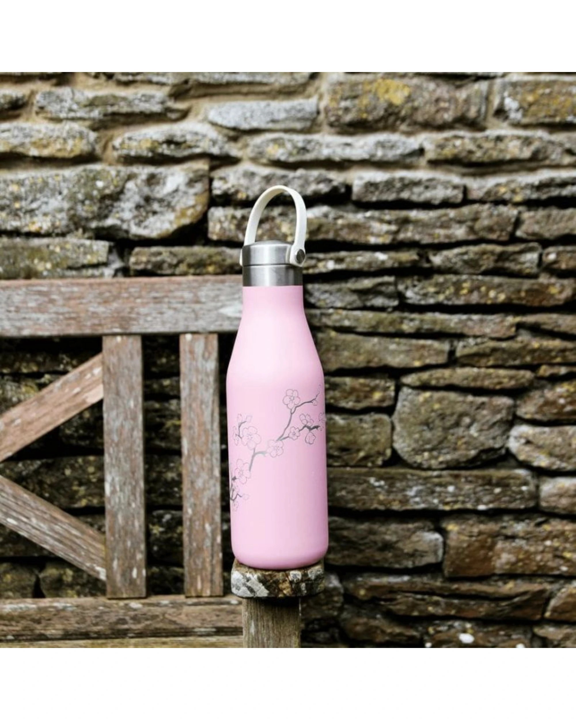 3 O'Helo Bottle & Tumbler With Etched Blossom - Pink, 3 of 3