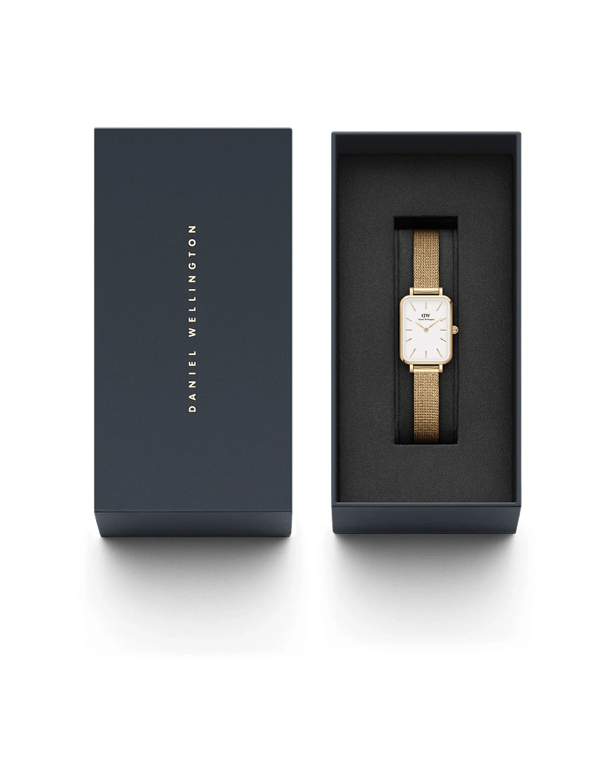 5 Daniel Wellington Quadro 20x26mm Pressed Evergold Gold Stainless Steel Watch White Dial, 5 of 5