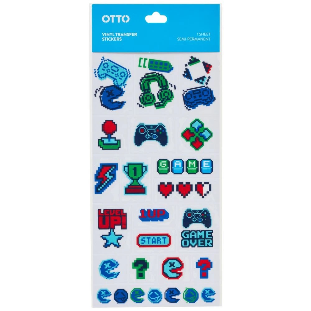 1 Otto Vinyl Transfer Sticker Multipack Gamer, 1 of 5