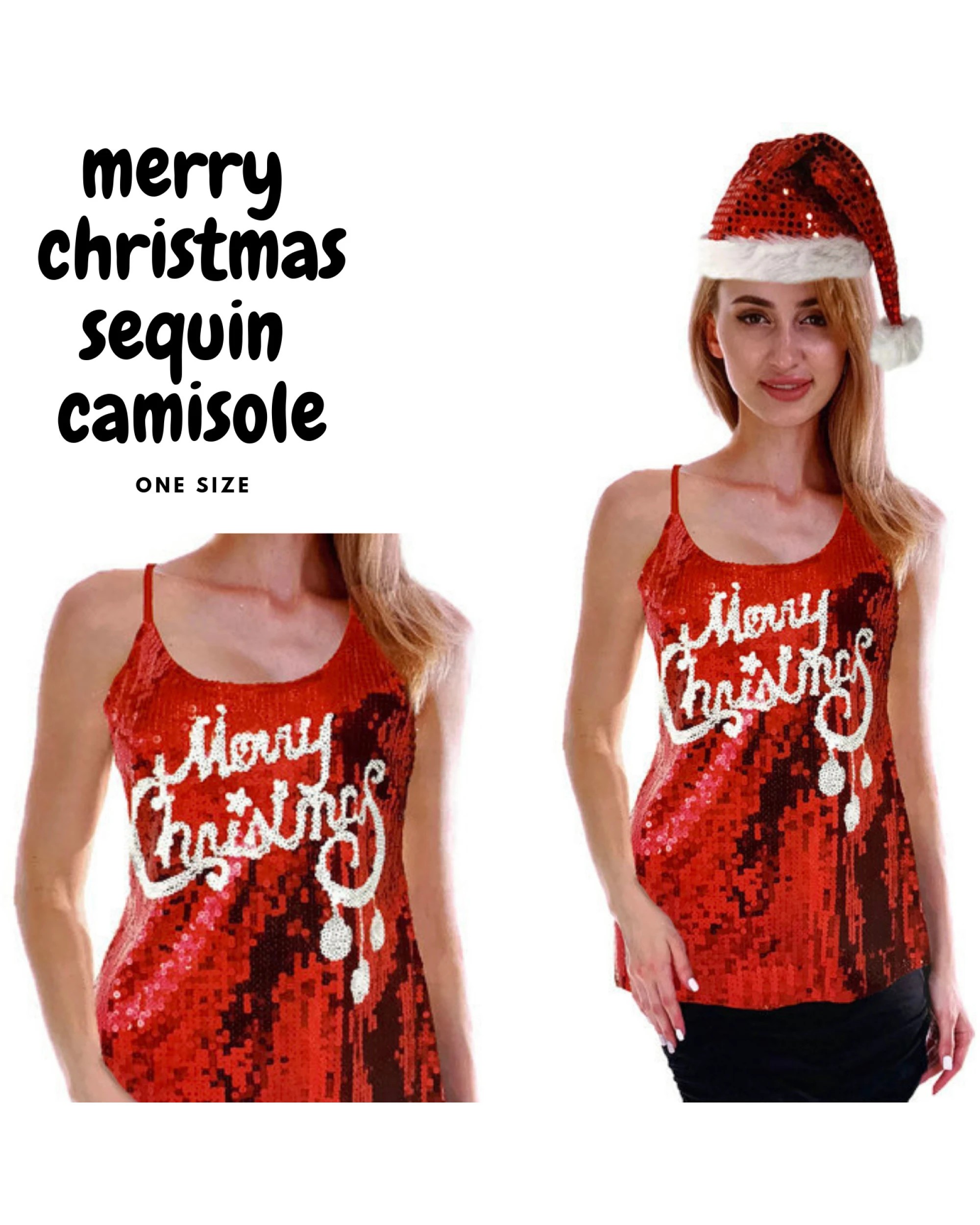 2 BR Costumes Sequin Camisole for Christmas Parties - One Size, 2 of 2