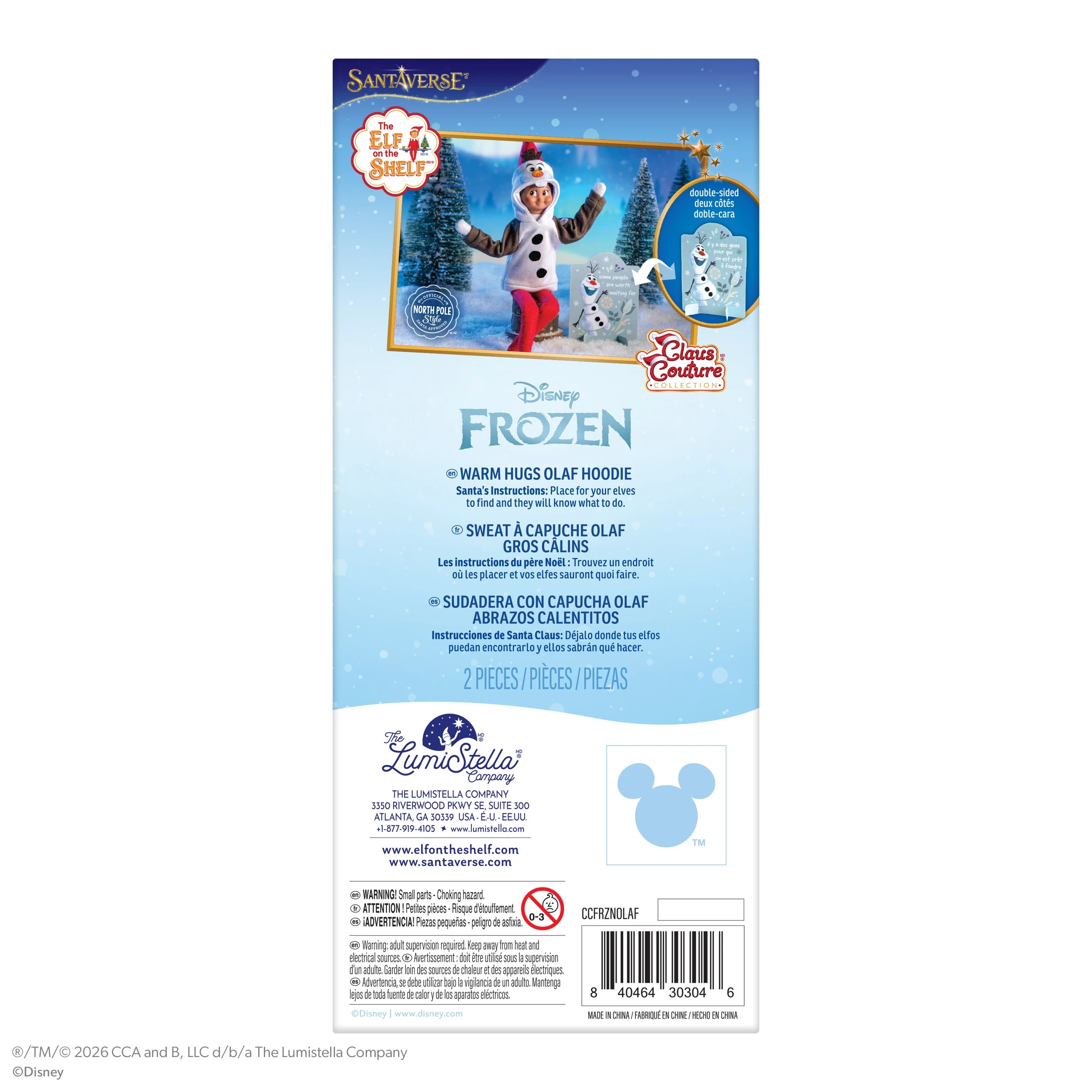 2 2 Piece Santaverse The Elf on the Shelf: Disney Frozen Elf Clothes, 2 of 5