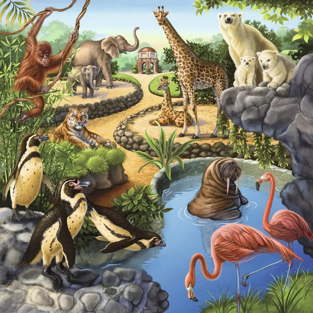 2 Ravensburger Forest, Zoo and Pets Puzzle 3 Pack, 2 of 4
