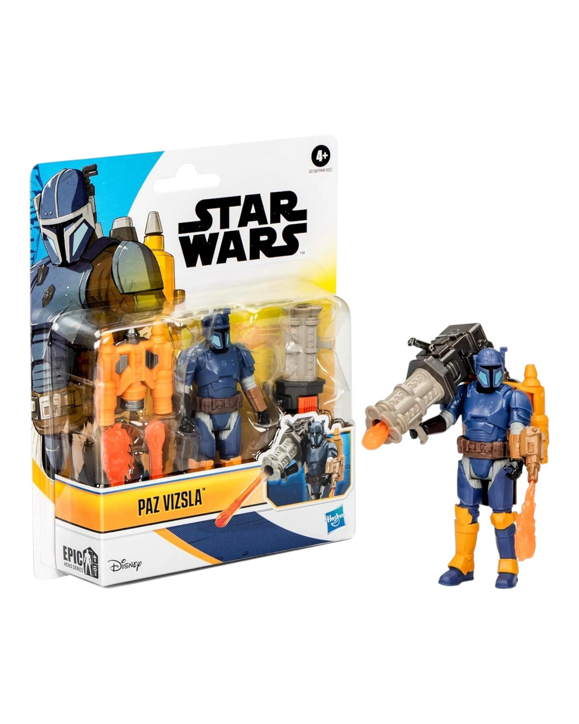 1 Star Wars Epic Hero Series Paz Vizsla Deluxe 4 inch Action Figure, 1 of 5