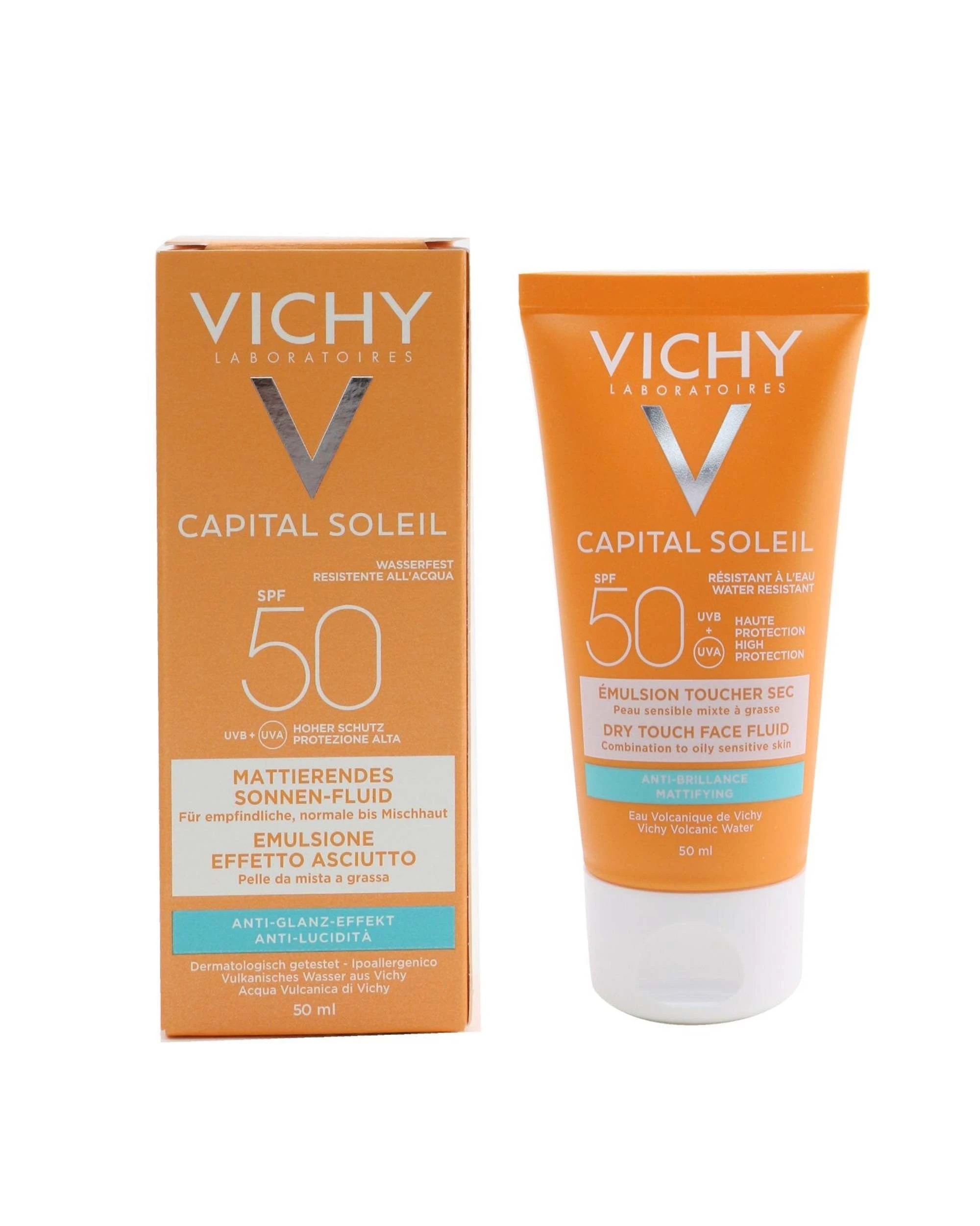 2 Vichy Capital Soleil Mattifying Face Fluid Dry Touch SPF 50 - Water Resistant 50ml/1.69oz, 2 of 3