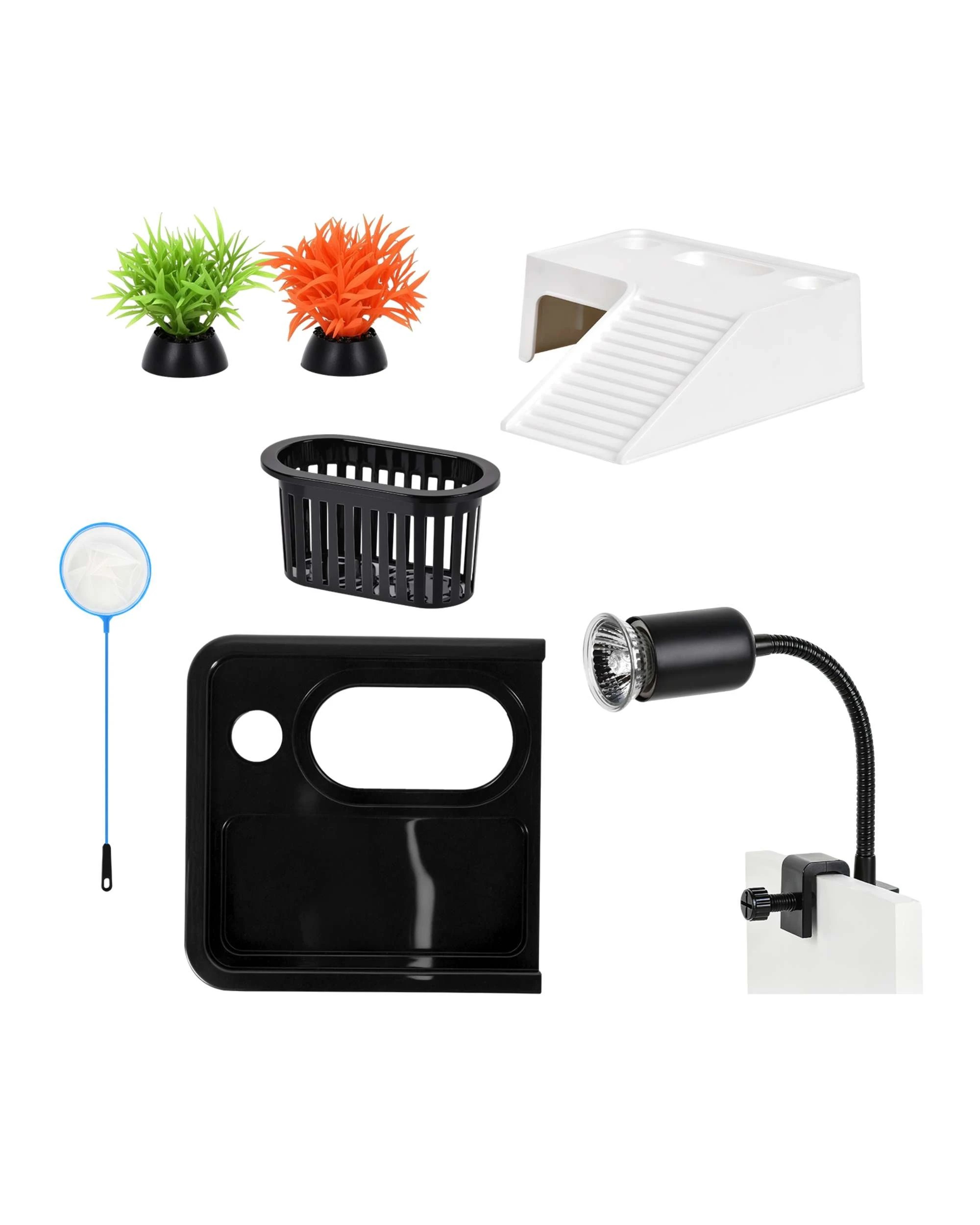 6 Advwin Turtle Tank Kit Fish Tank with Light, 6 of 8