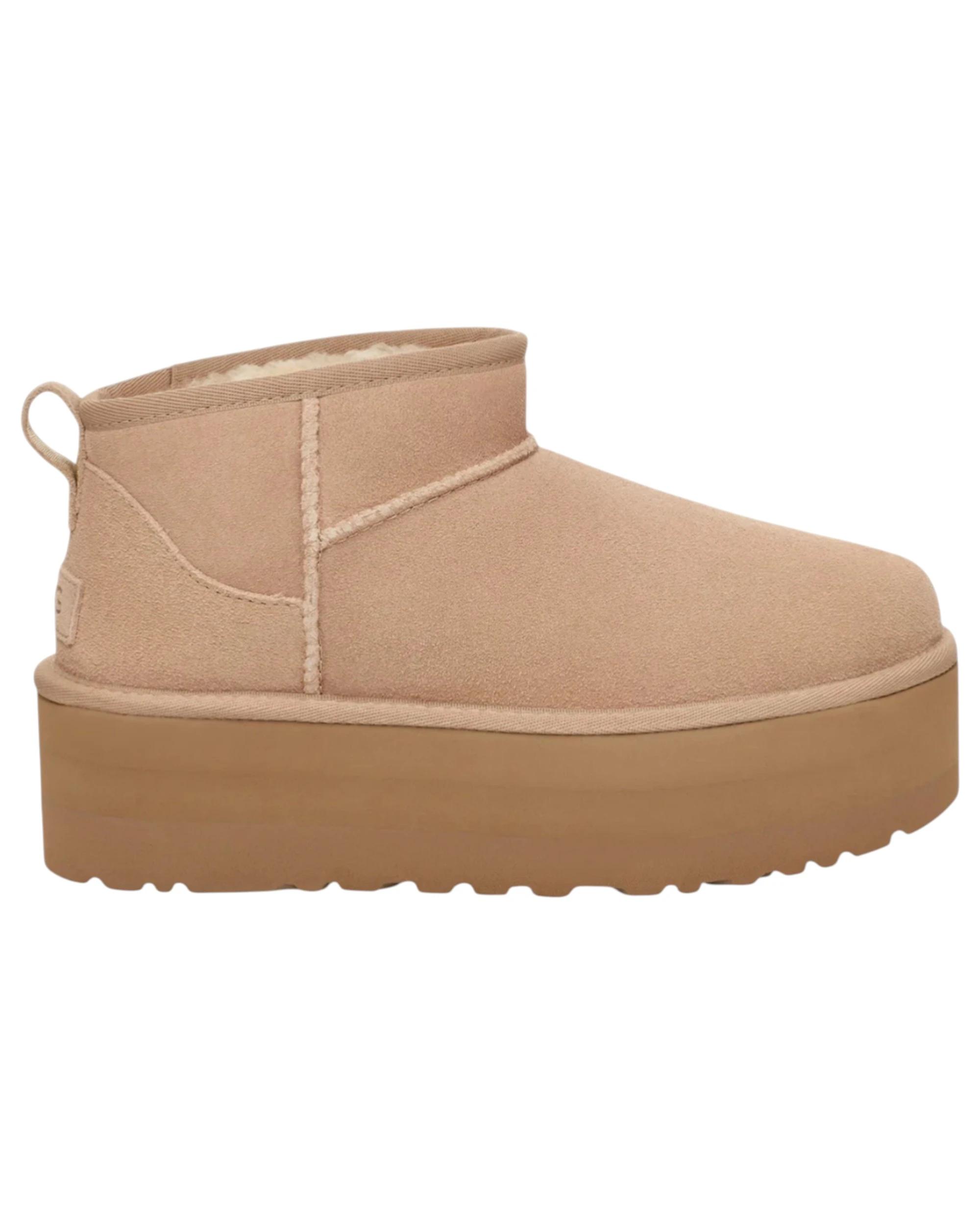 5 UGG Womens Classic Ultra Mini Platform Boots Slippers SAND, 5 of 6