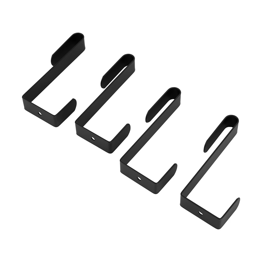 2 4 Pack Over the Door Hooks - Black, 2 of 6