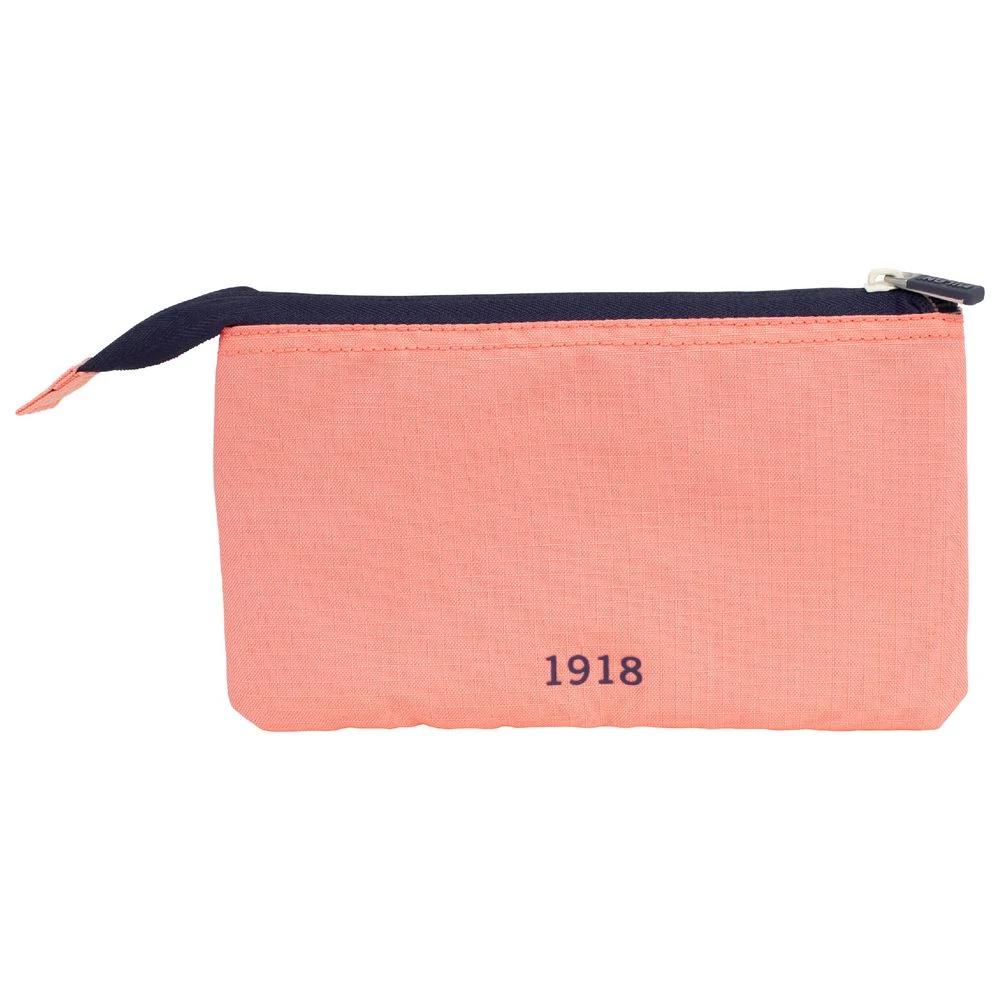 MILAN Sunset 4-Zip Pencil Case With Flap - Large Capacity, Ripstop Polyester, Gradient Colors (Black)