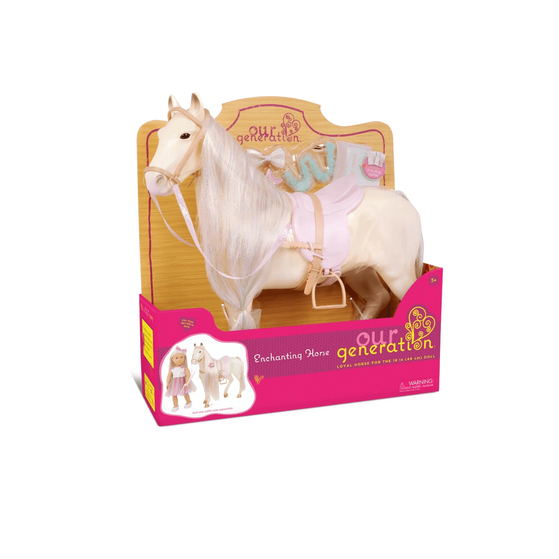 9 Our Generation Enchanting Horse 20-inch Toy Horse with Ultra-Long Rainbow Hair - Multi, 9 of 9