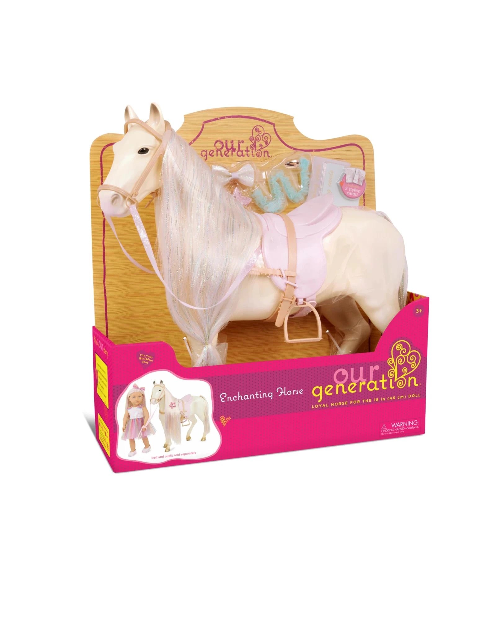 9 Our Generation Enchanting Horse 20-inch Toy Horse with Ultra-Long Rainbow Hair - Multi, 9 of 9