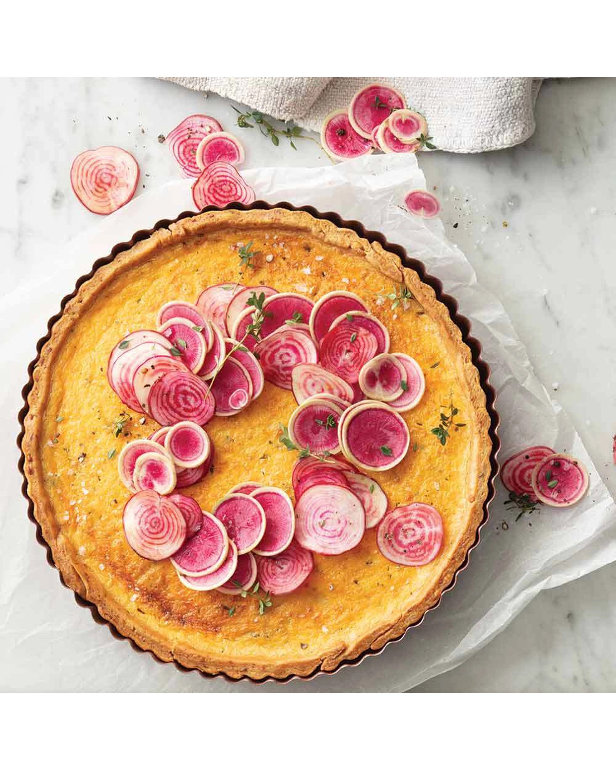 3 Wiltshire Non-Stick Quiche & Tart Pan Oven Safe Removable Base Embossed Measurements 24cm - Gold, 3 of 3