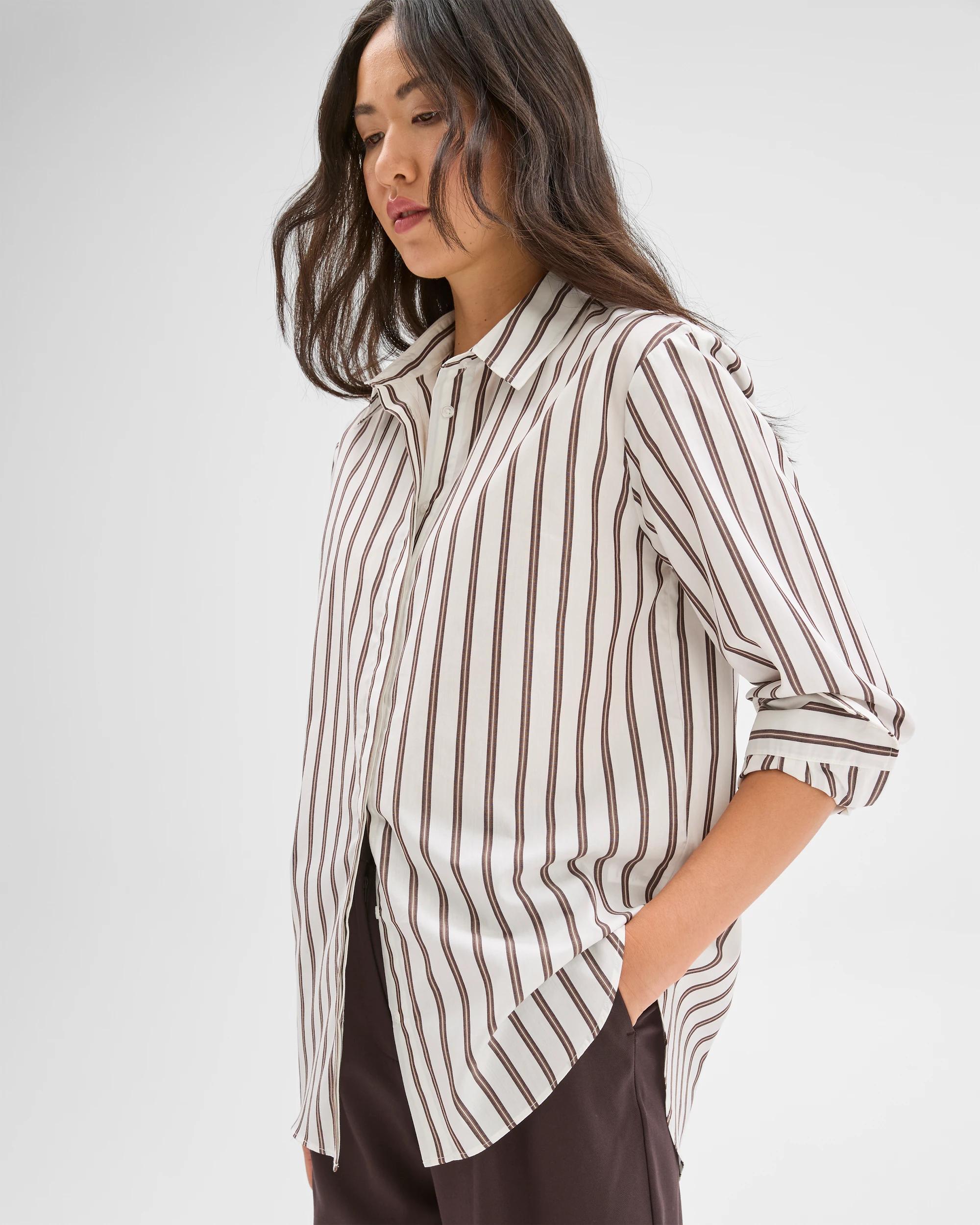 4 Preview Australian Cotton Poplin Shirt CLOUD DANCER, 4 of 6