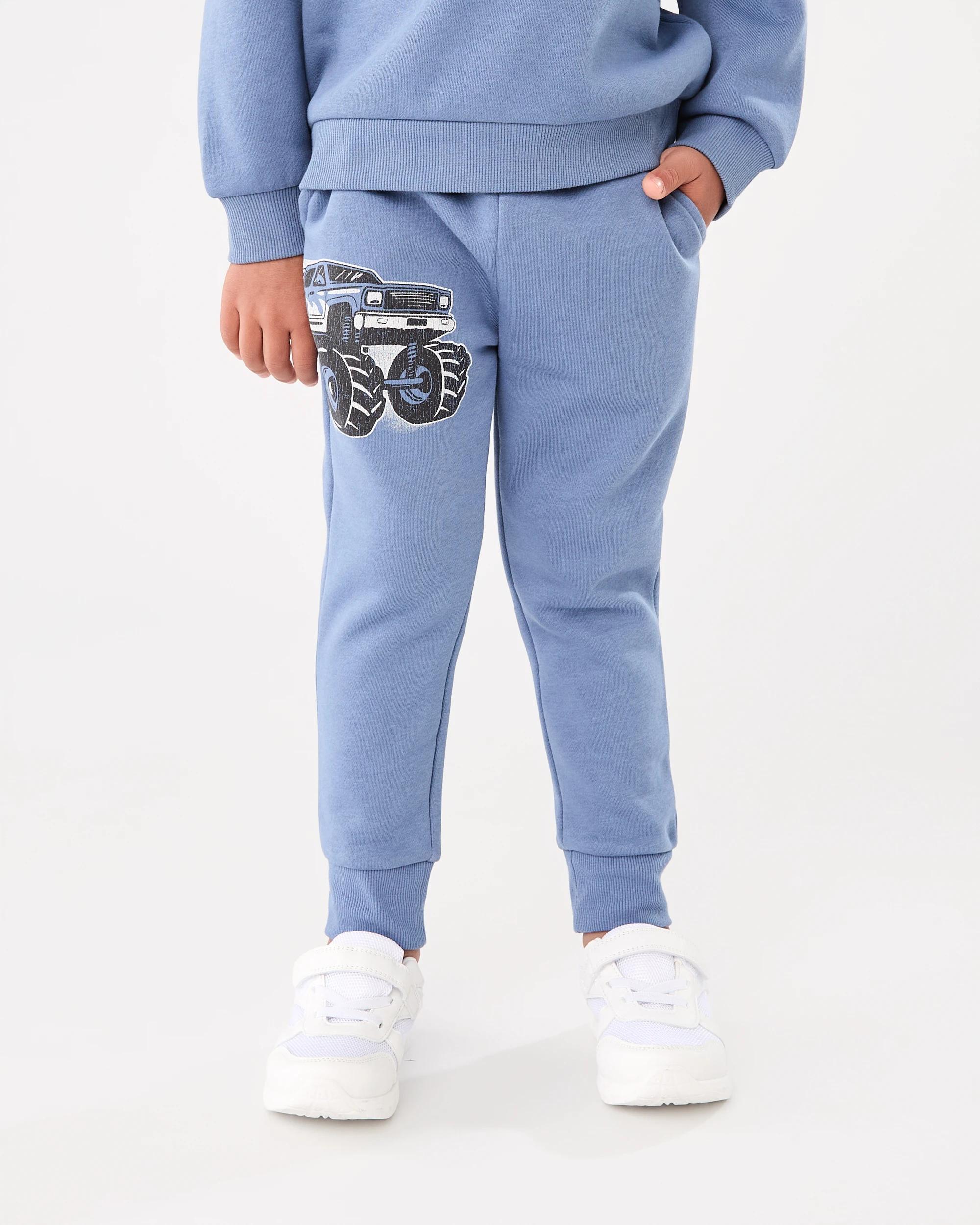 1 Print Trackpants Blu Racer, 1 of 6