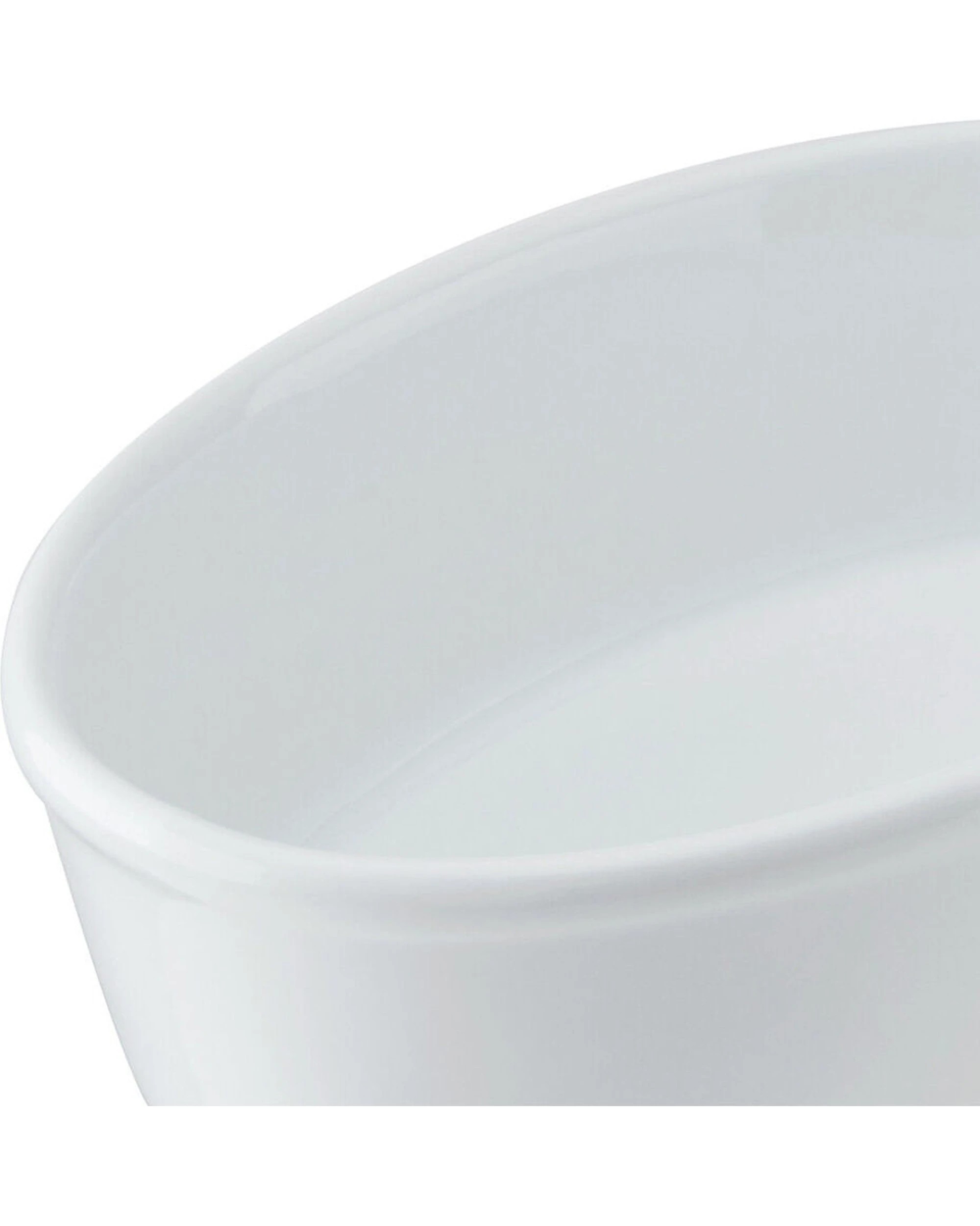 5 Mikasa Chalk Kitchen Porcelain Oval Pie Dish 18cm Durable High-Quality 2PK - White, 5 of 5