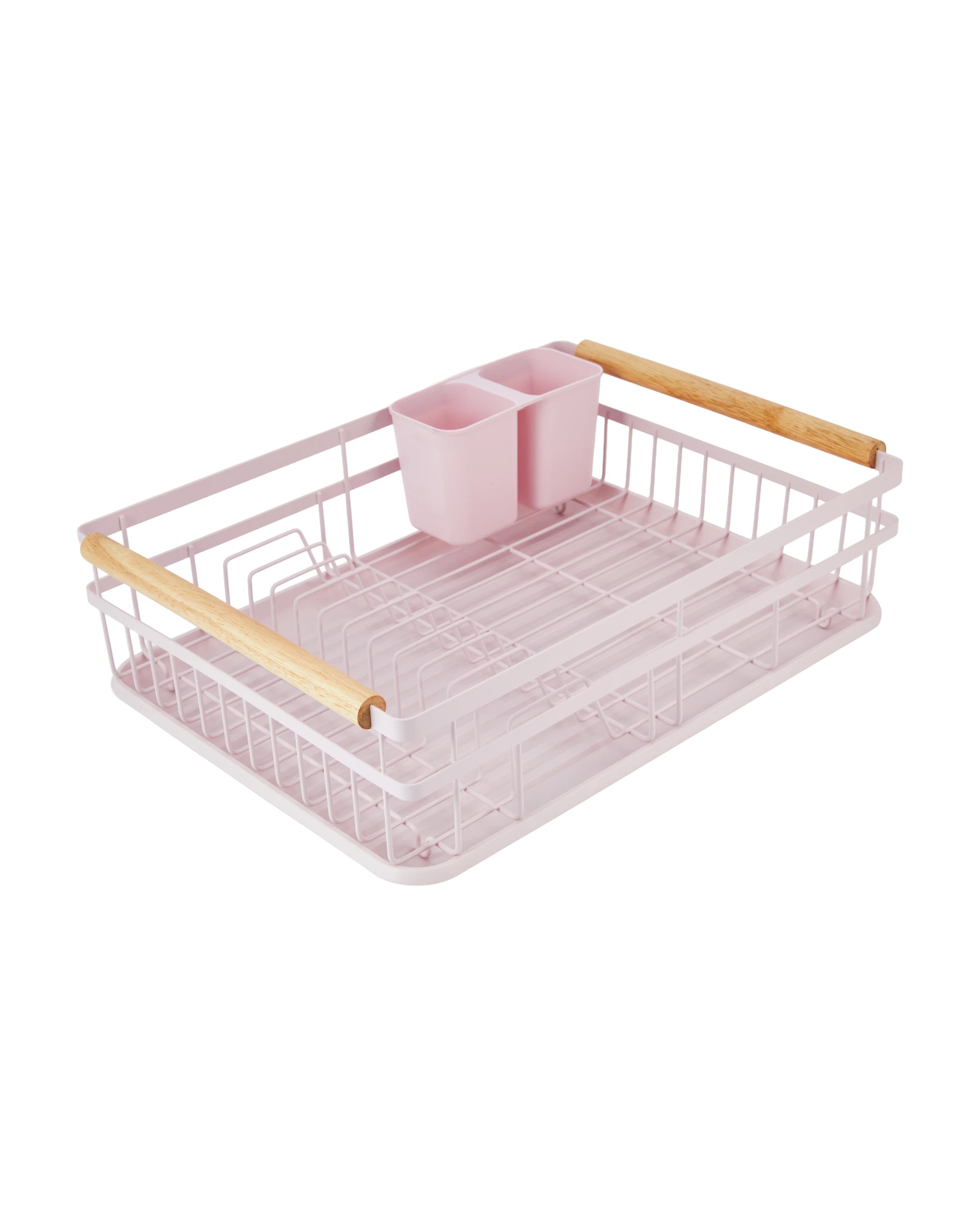 3 Pink Wooden Handle Dish Rack, 3 of 6