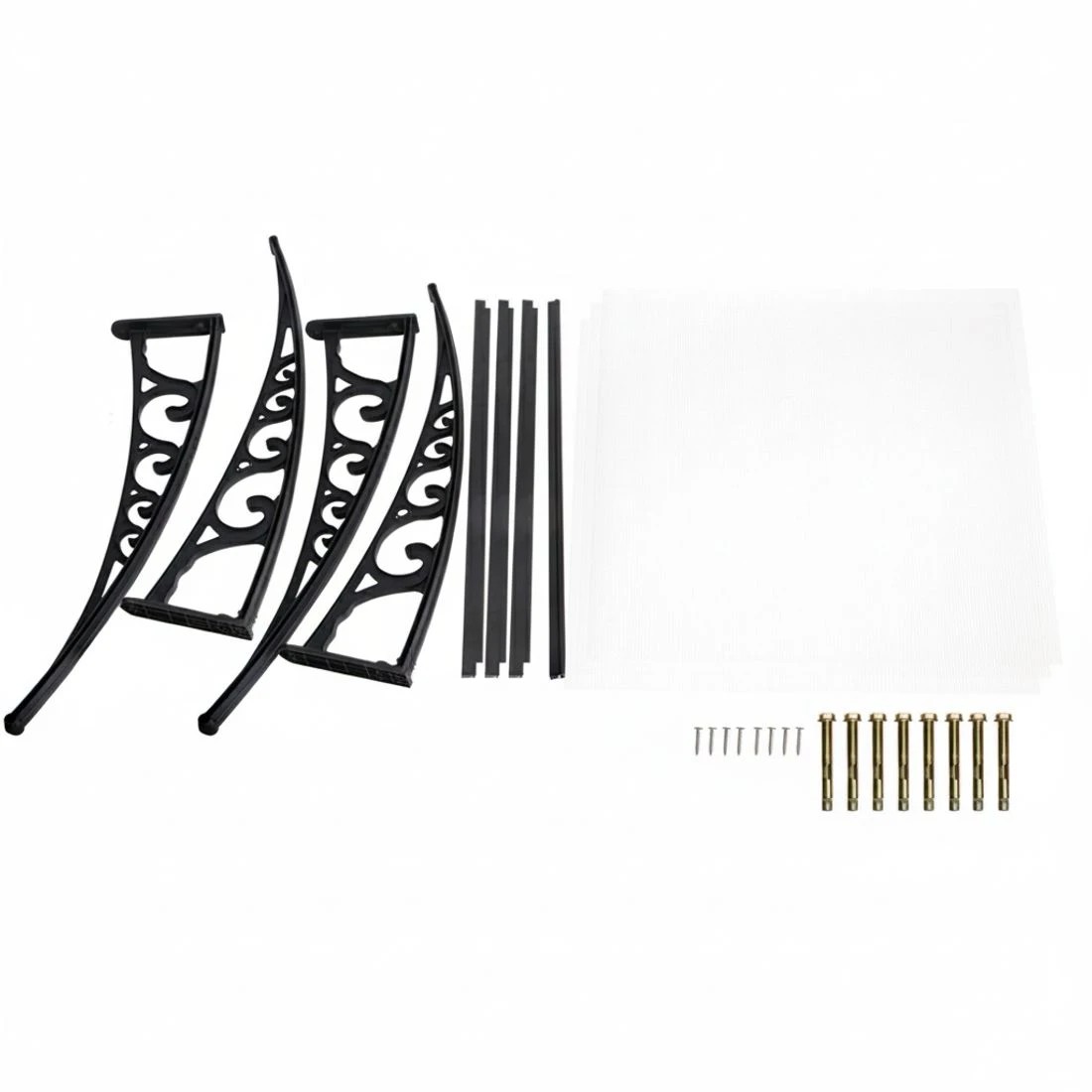 6 Instahut Window Door Awning 1mx3m Transparent - Clear, 6 of 8