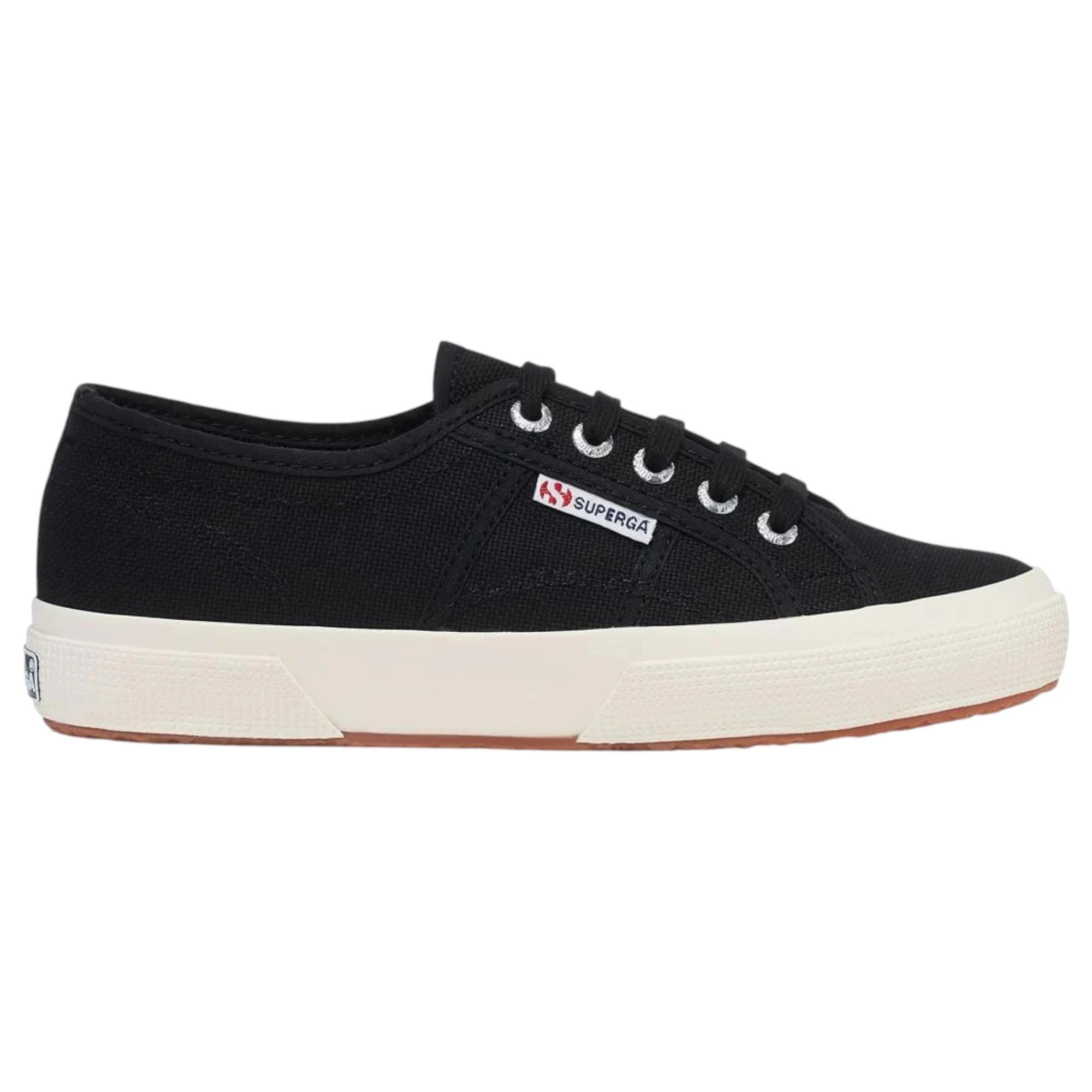 2 Superga Unisex 2750 Cotu Classic Black/ Cream Casual Shoes BLACK/CREAM, 2 of 5
