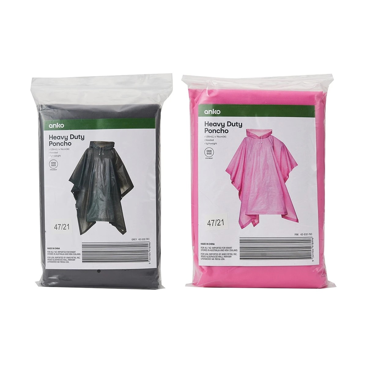 6 Heavy Duty Poncho - Assorted, 6 of 6