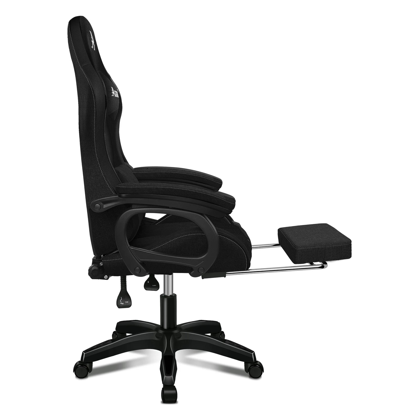 7 Alfordson Gaming Chair Office 12 RGB LED Massage Computer Seat Fabric - Black, 7 of 10