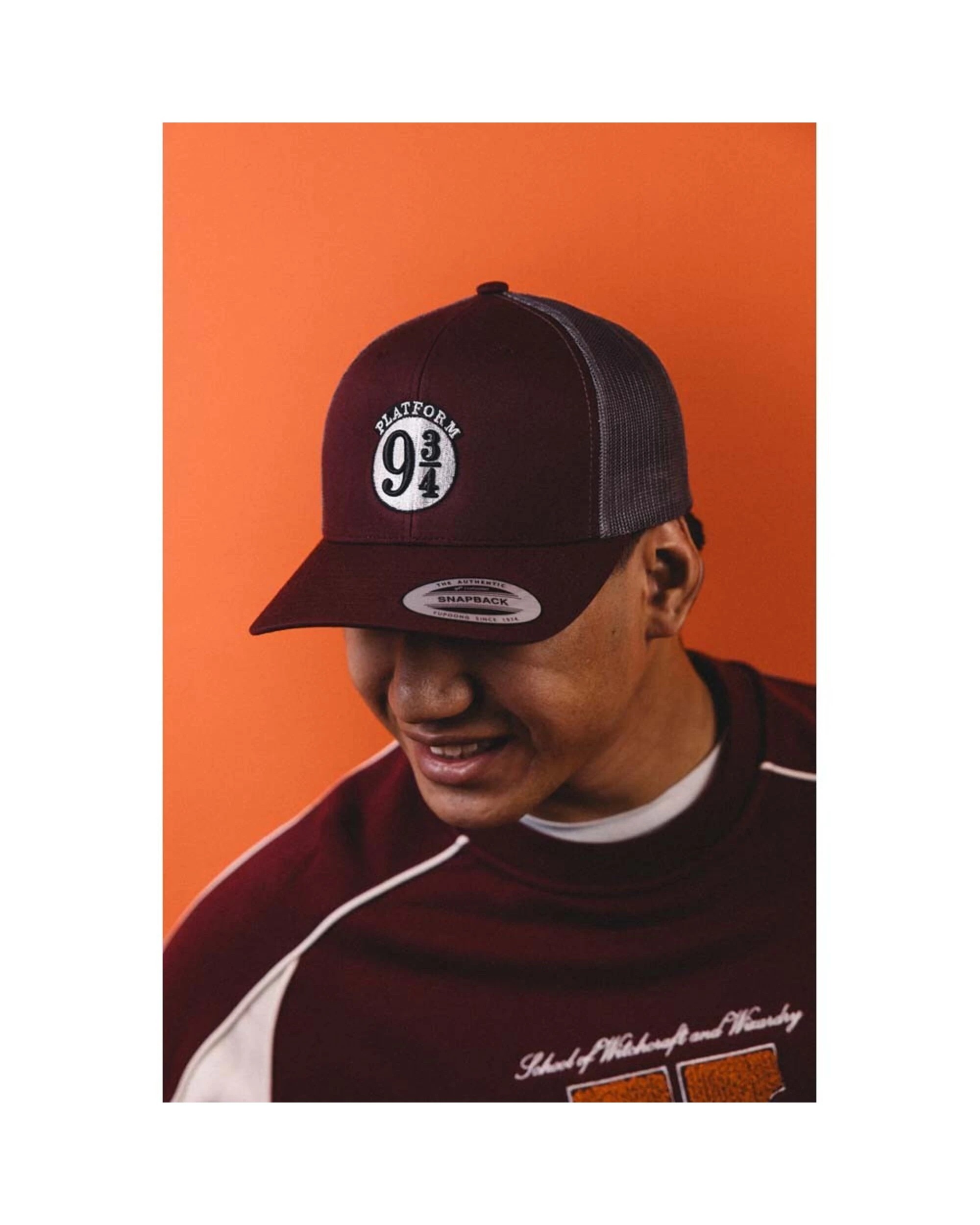 3 Harry Potter - Platform 9 3/4 Classic Retro Trucker Cap By Flexfit Yupoong - Maroon, 3 of 3
