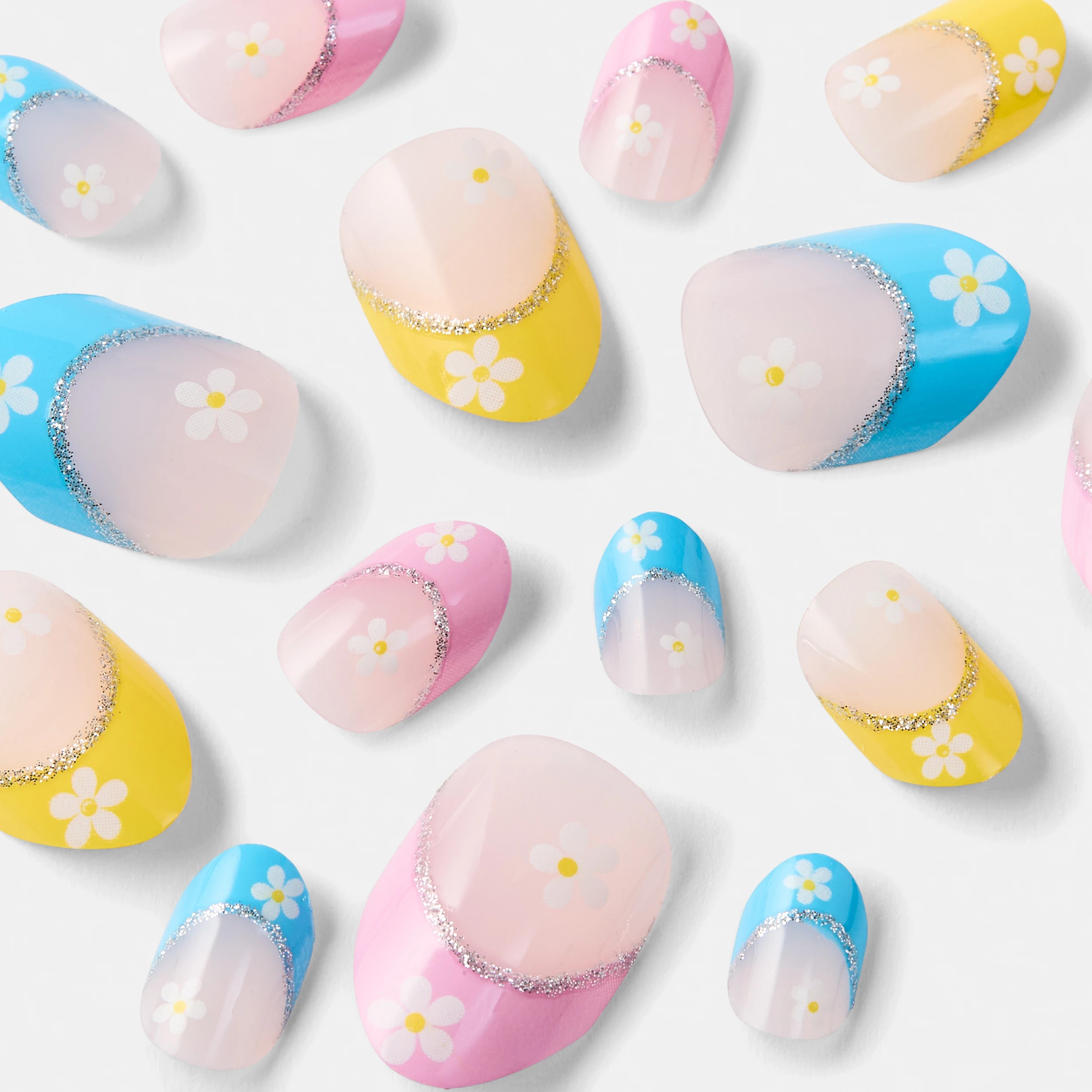 4 OXX Junior 24 Pack Kids Pre-Glued Stick-On Nails - Flowers, 4 of 5