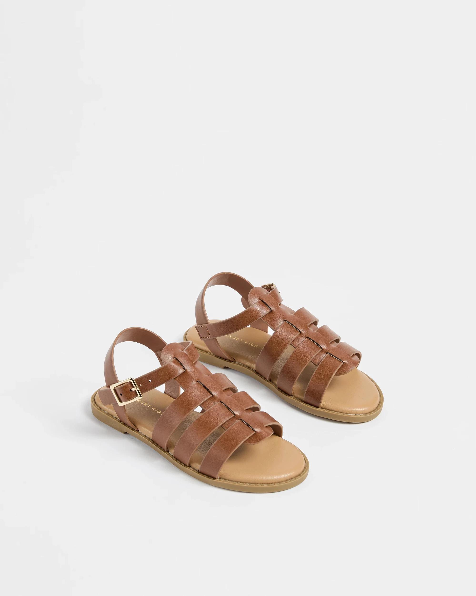 3 Target Kids Girls Junior Gladiator Sandal TAN, 3 of 3