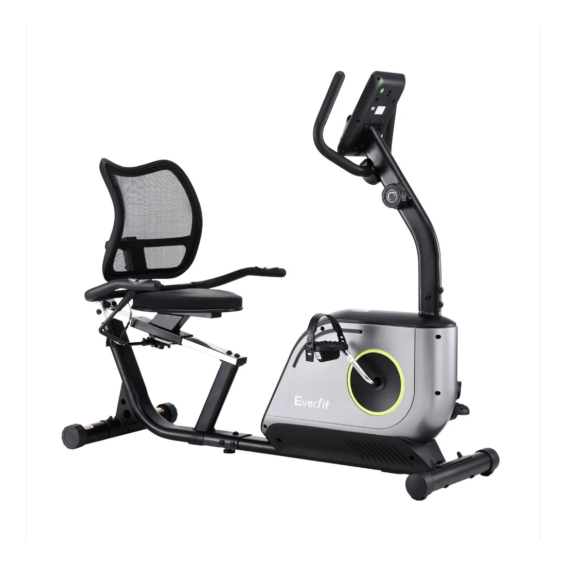 1 Everfit Recumbent Exercise Bike Magnetic Cycling Mesh Chair 120kg Loading - Black, 1 of 2