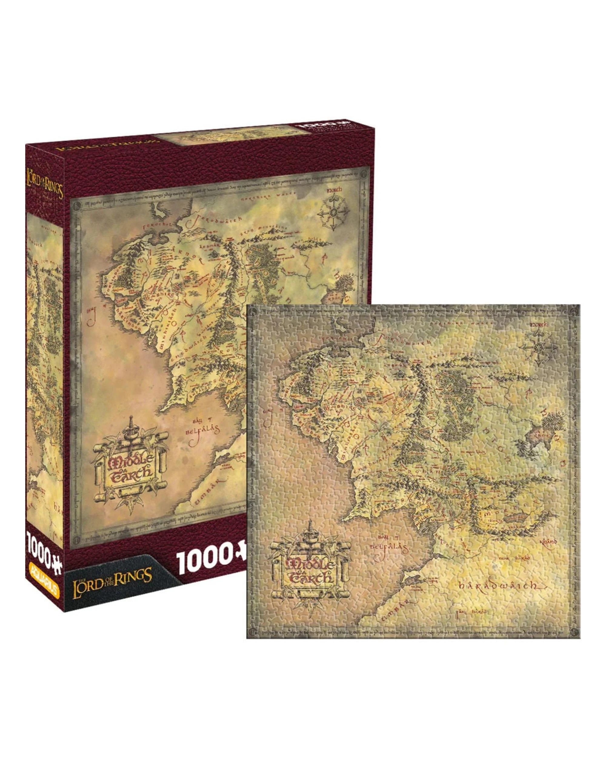 1 Aquarius The Lord of the Rings Heat Stamp 1000 Piece Jigsaw Puzzle, 1 of 2